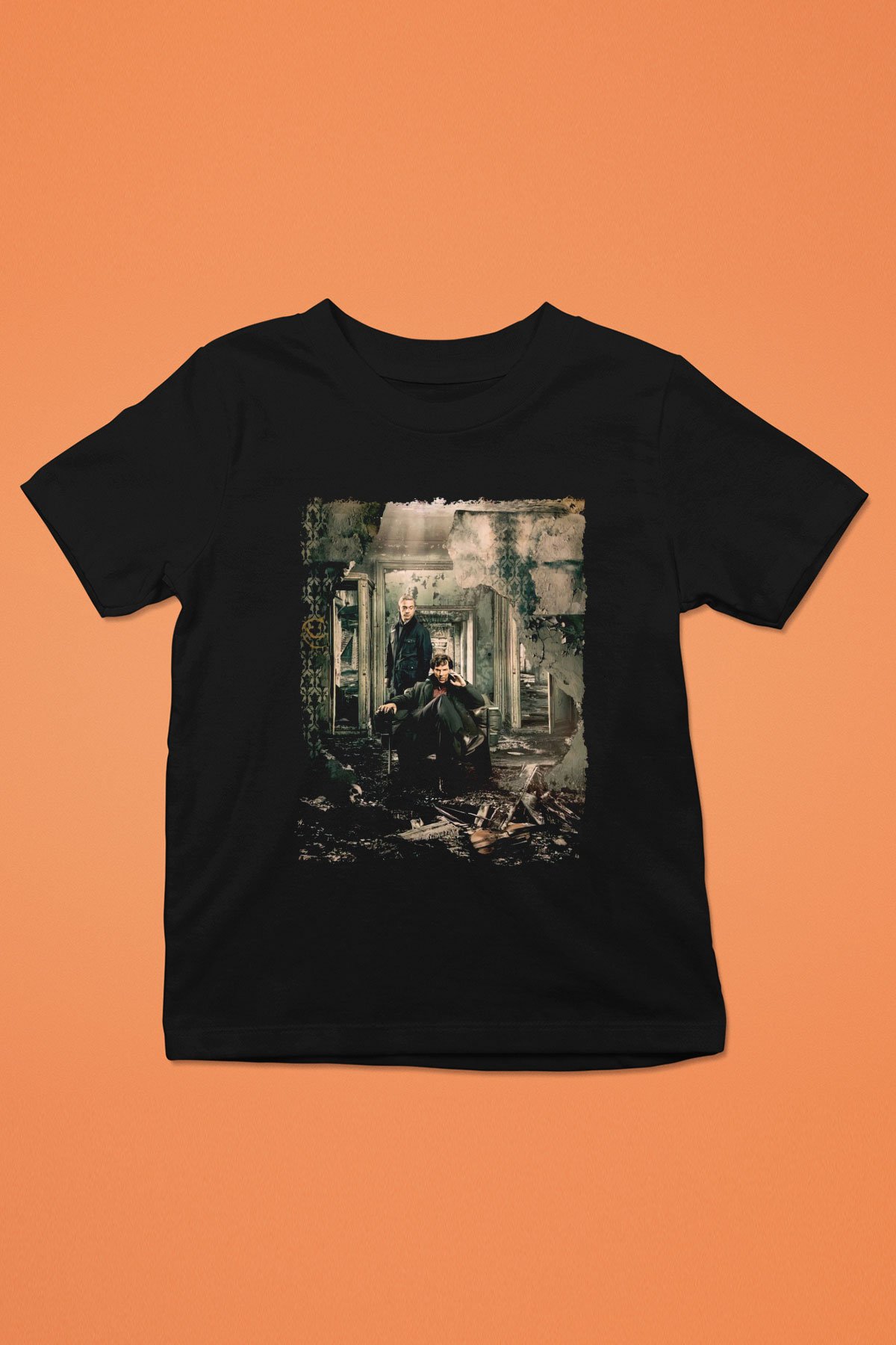 Sherlock Siyah Unisex Çocuk Tişört