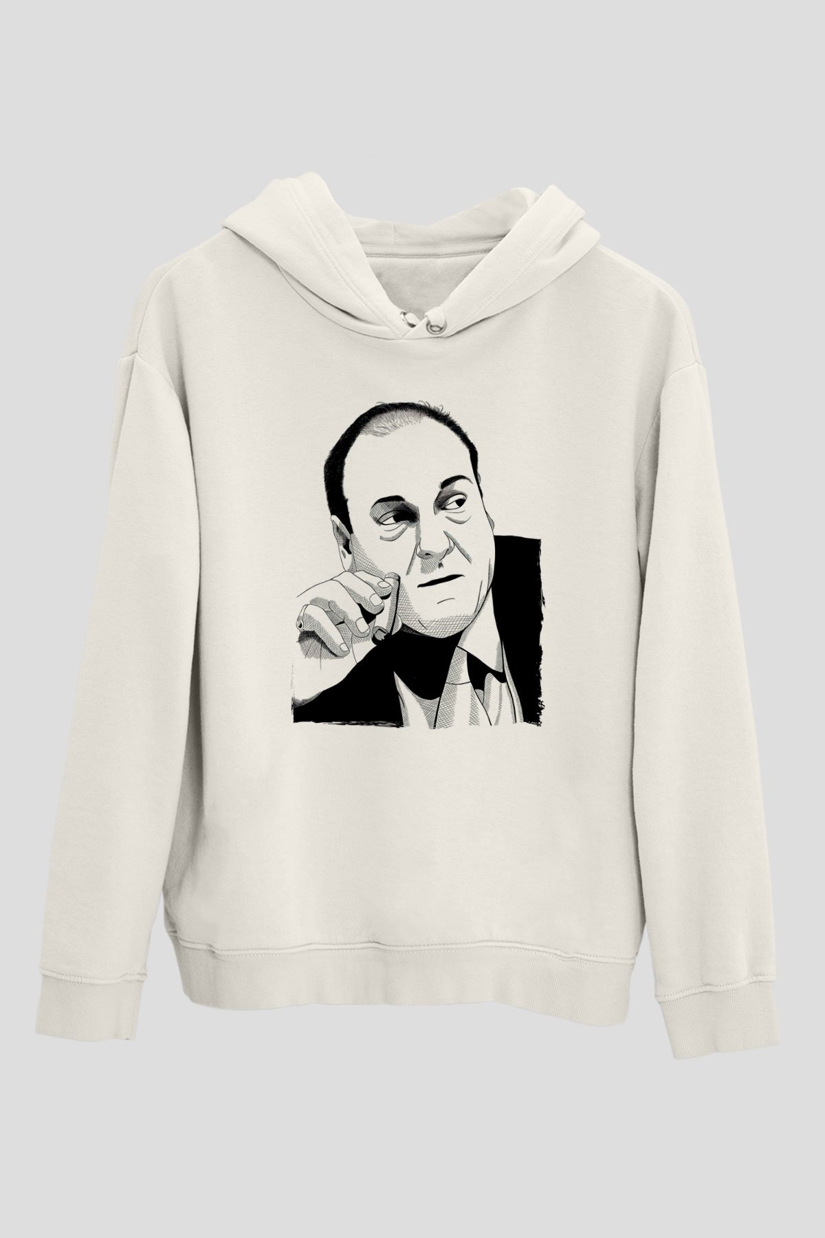 Sopranos Baskılı Beyaz Unisex Hoodie