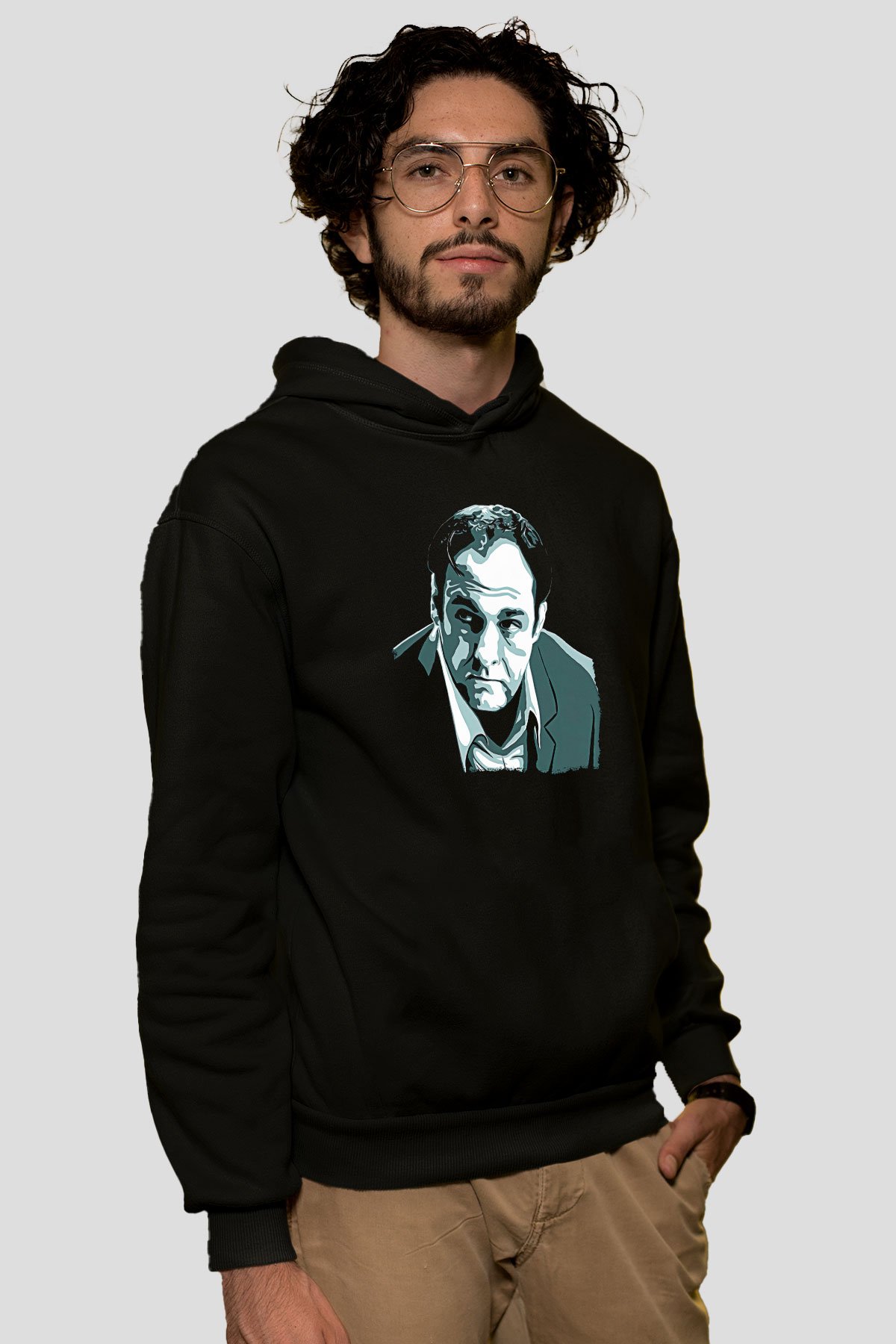Sopranos Baskılı Unisex Siyah Hoodie