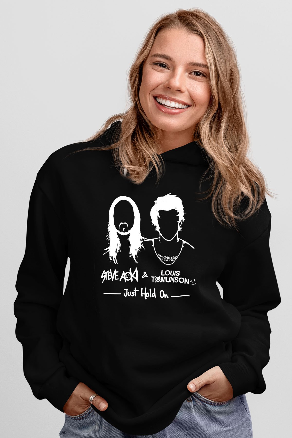 Steve Aoki Siyah Unisex Kapüşonlu Sweatshirt