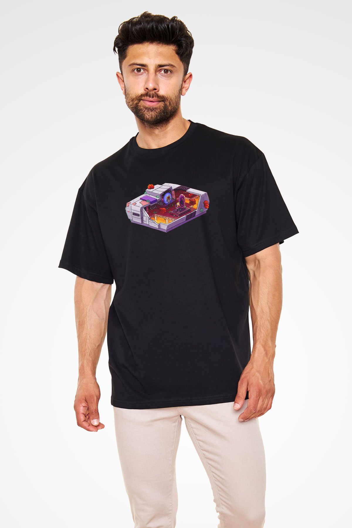 Super Metroid Cartridge Art Siyah Unisex Tişört