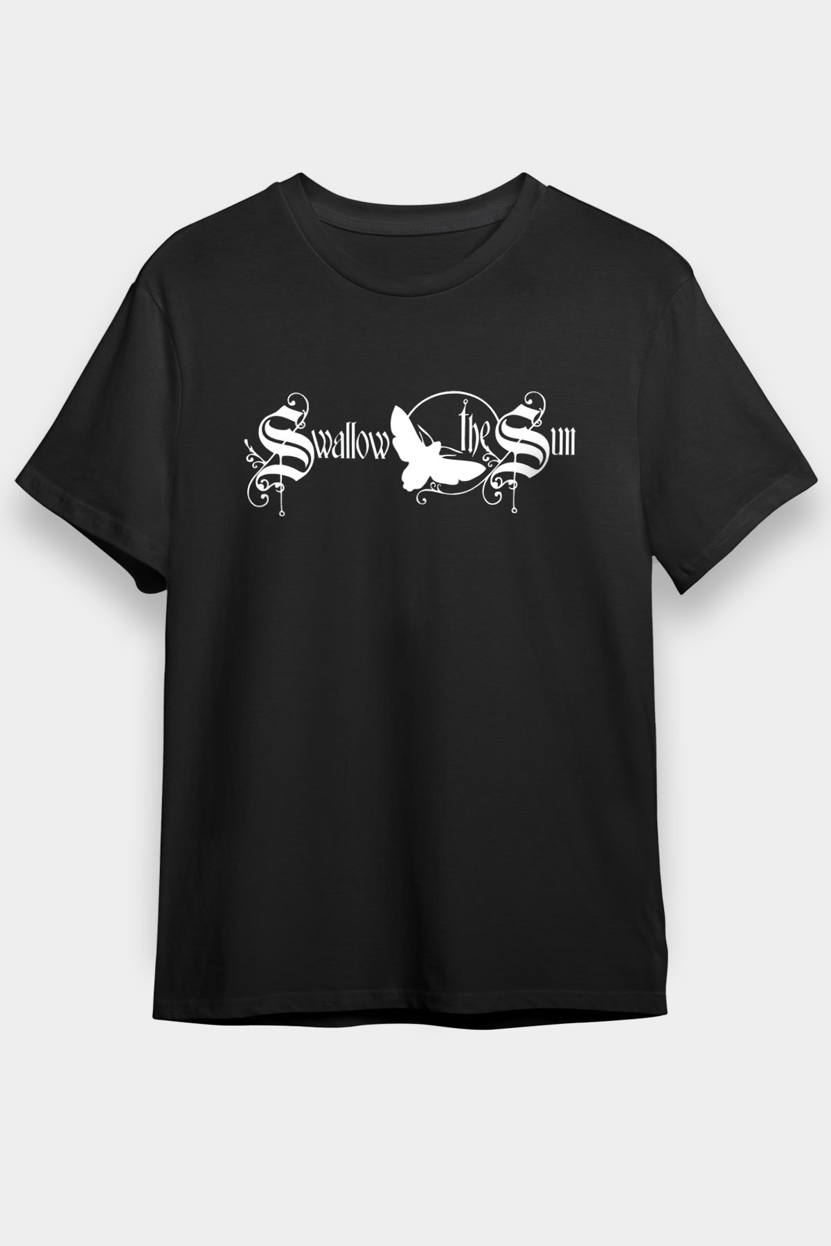 Swallow The Sun Baskılı Unisex Siyah Tişört - Tshirt