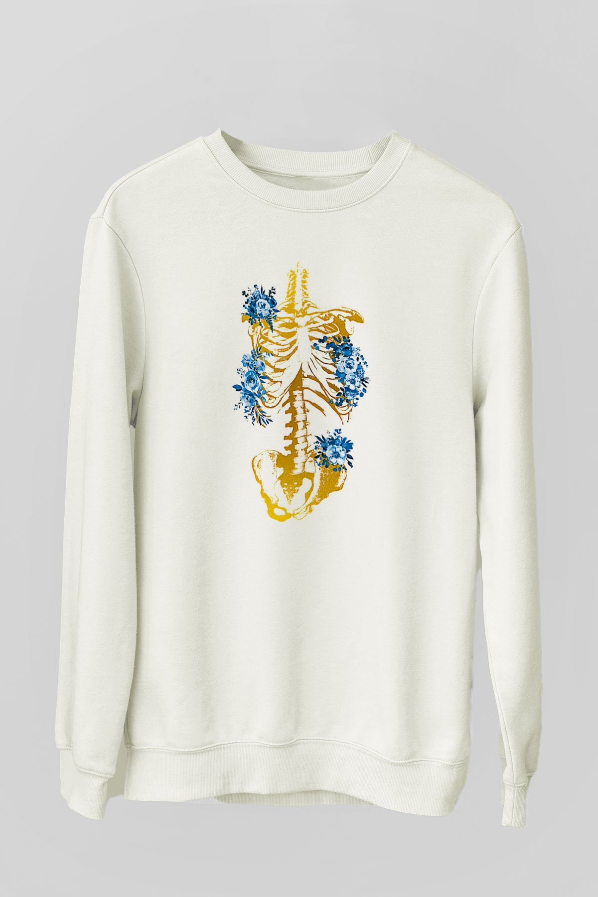 Tıp Bayramı Baskılı Beyaz Unisex Sweatshirt