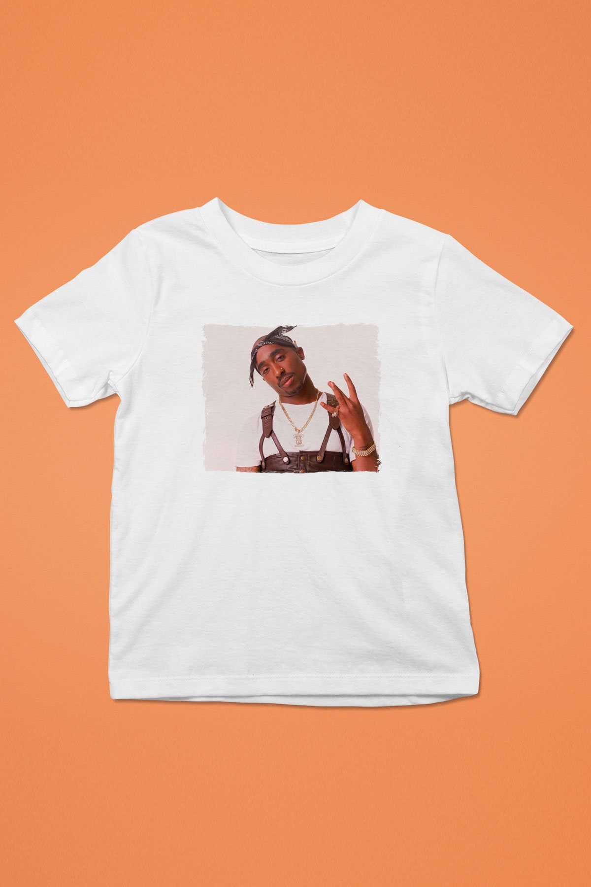 Tupac Shakur Beyaz Unisex Çocuk Tişört