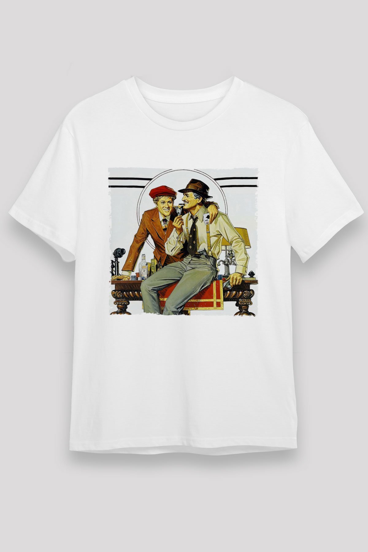Unisex Belalılar (The Sting) Baskılı Beyaz Tshirt