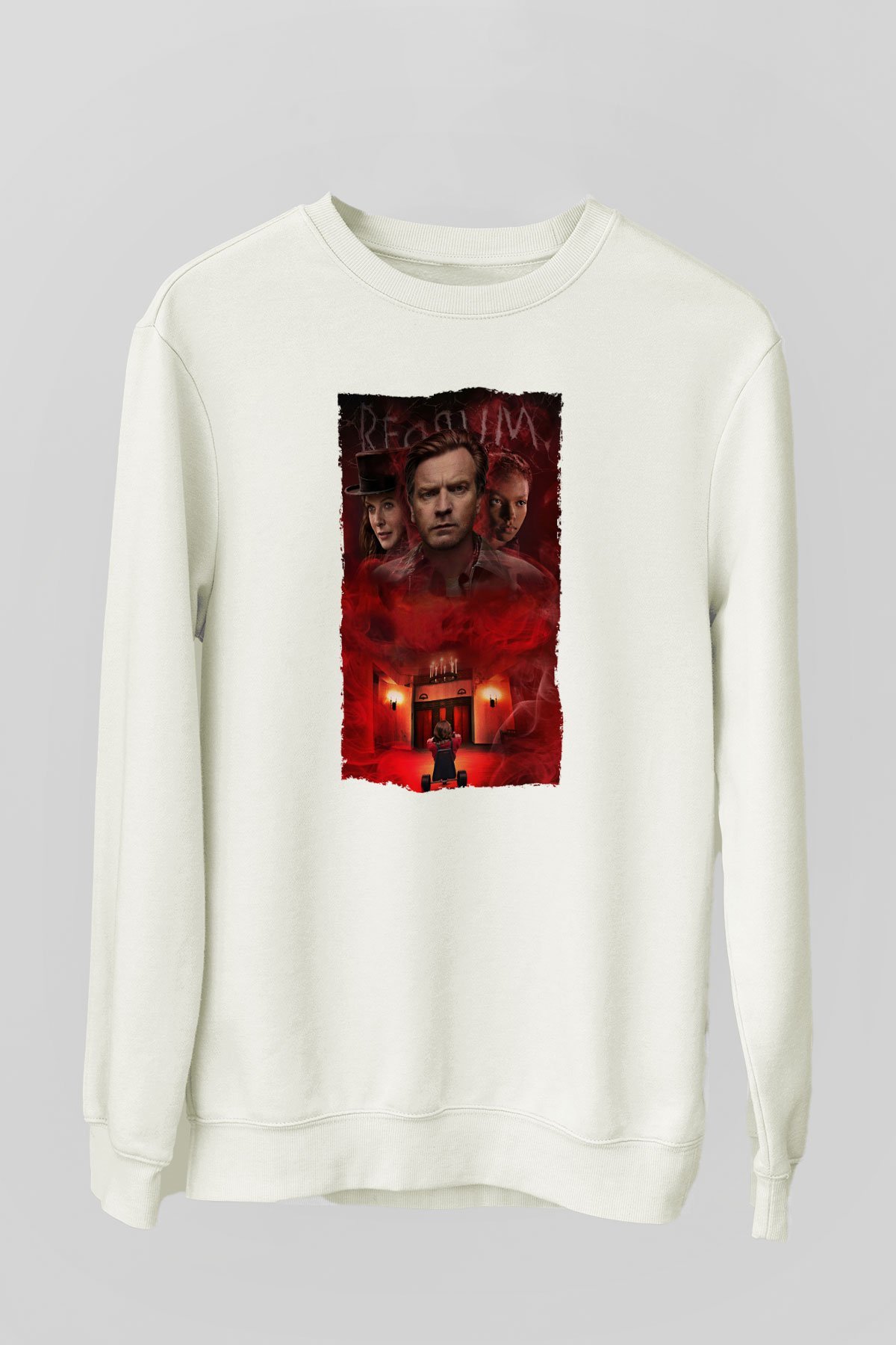 Unisex Doktor Uyku - Doctor Sleep Baskılı Beyaz Sweatshirt