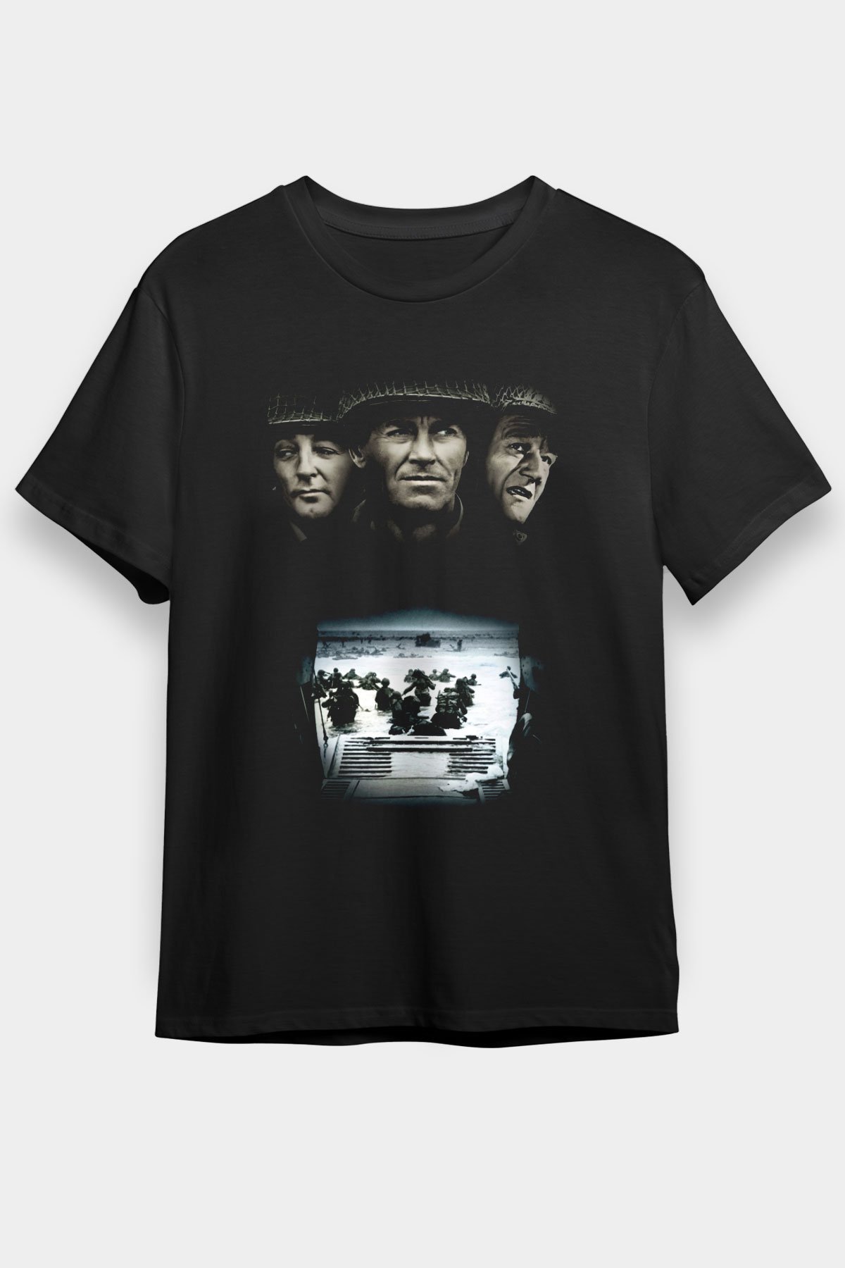 Unisex En Uzun Gün (The Longest Day) Baskılı Siyah T-Shirt