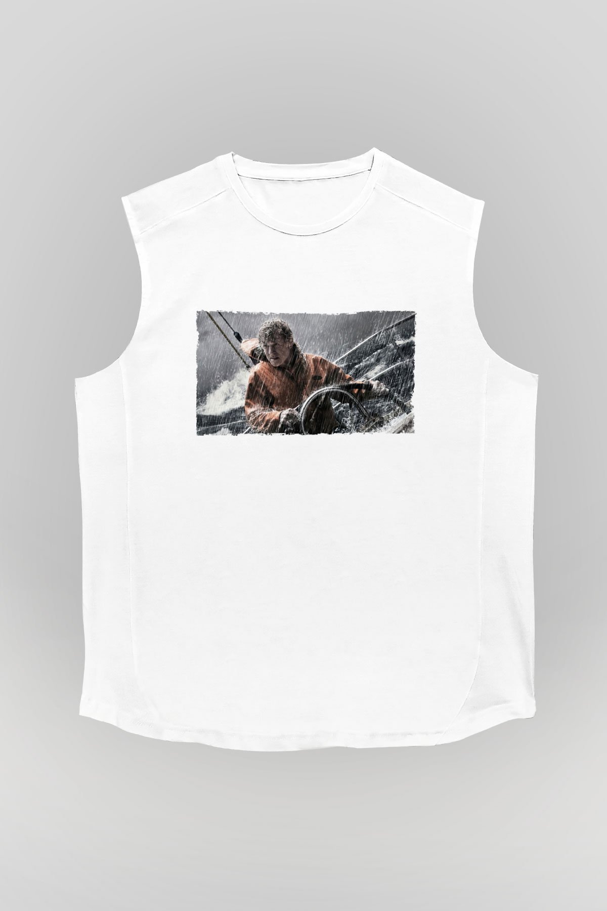 Unisex Sona Doğru - All Is Lost Baskılı Beyaz Kolsuz Tshirt