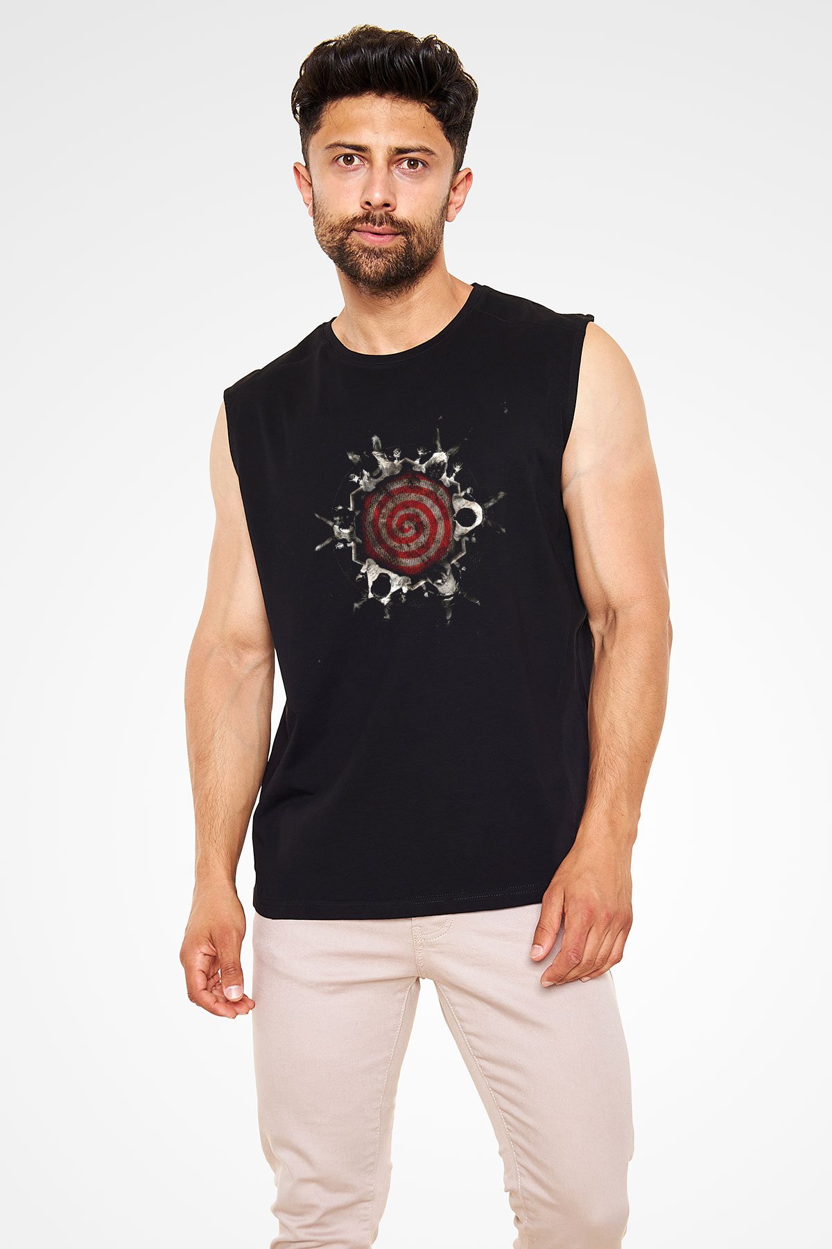 Unisex Testere VI (Saw VI) Baskılı Siyah Kolsuz T-shirt