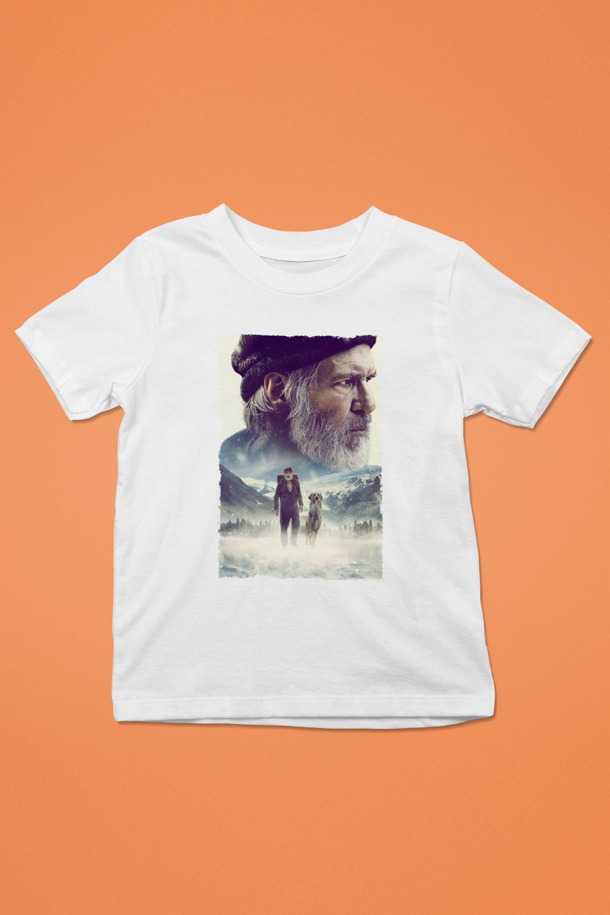 Unisex Vahşetin Çağrısı (The Call of the Wild) Baskılı Beyaz Çocuk Tişört