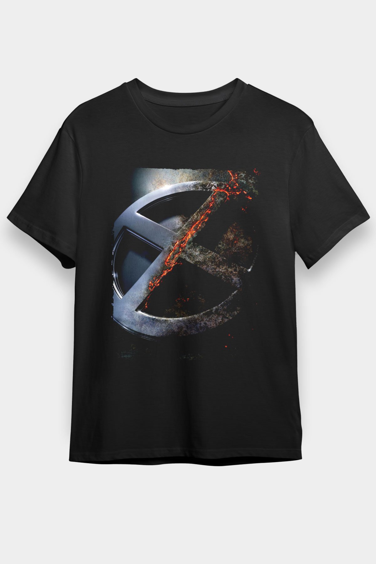 Unisex X-Men Apocalypse Baskılı Siyah Tshirt