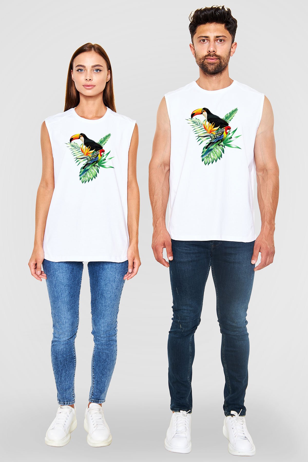 Veteriner Beyaz Unisex Kolsuz Tişört