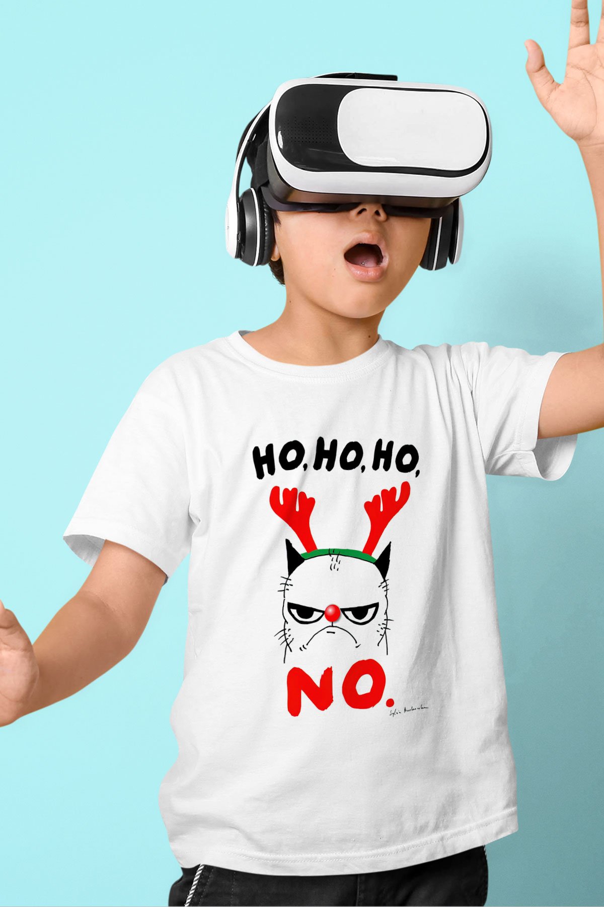 Yılbaşı Beyaz Unisex Çocuk Tişört
