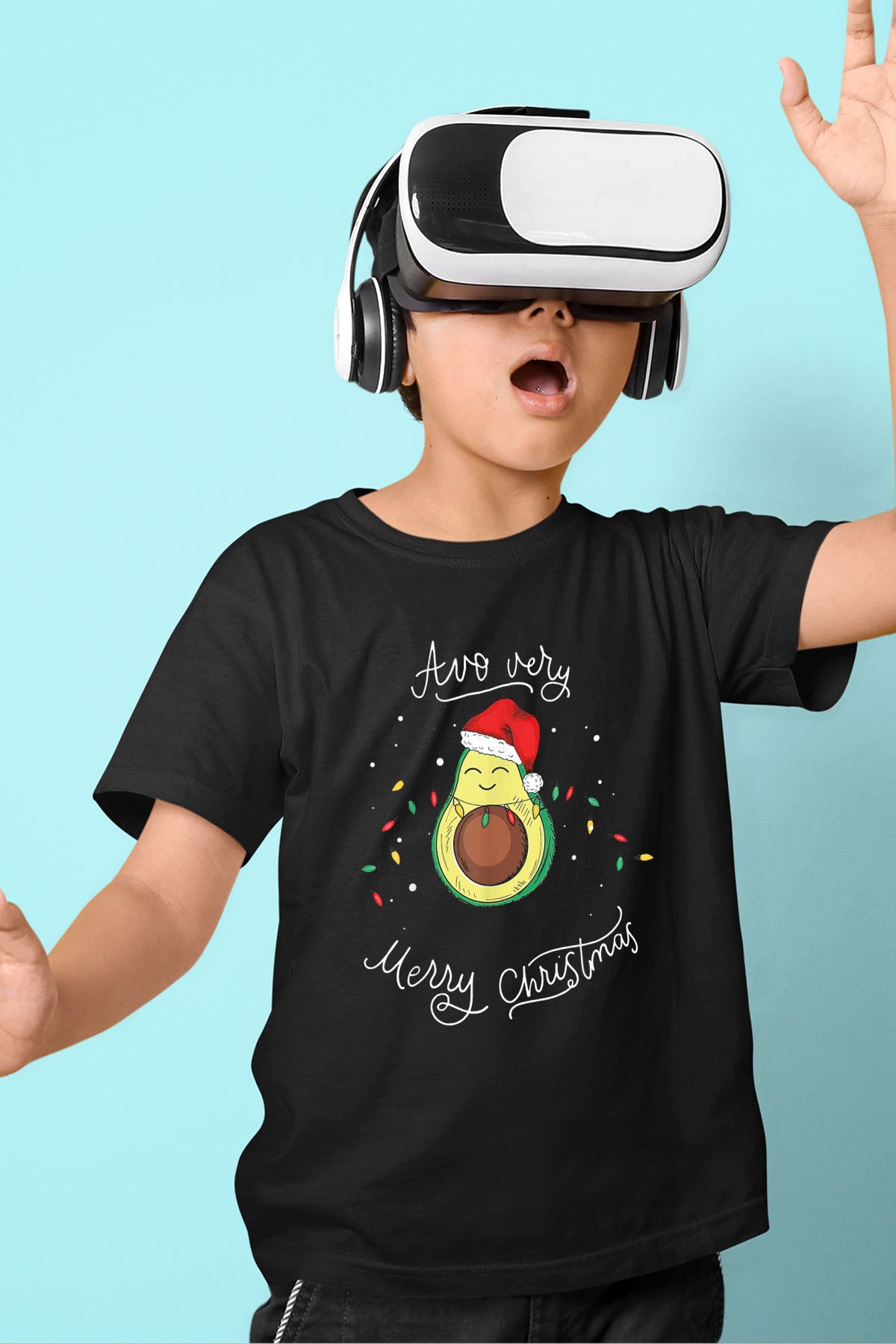 Yılbaşı Siyah Unisex Çocuk Tişört