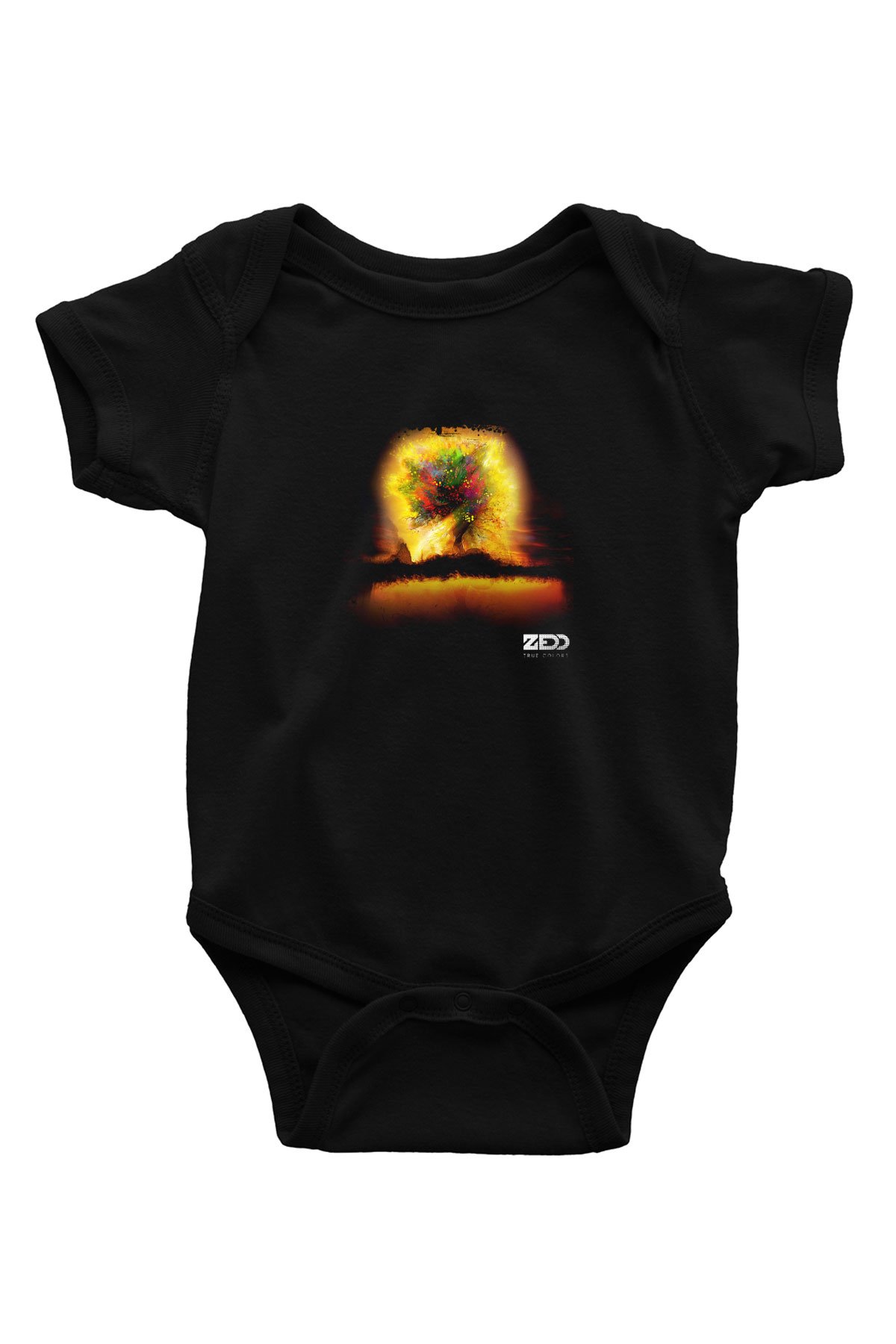 Zedd Baskılı Unisex Siyah Bebek Body - Zıbın