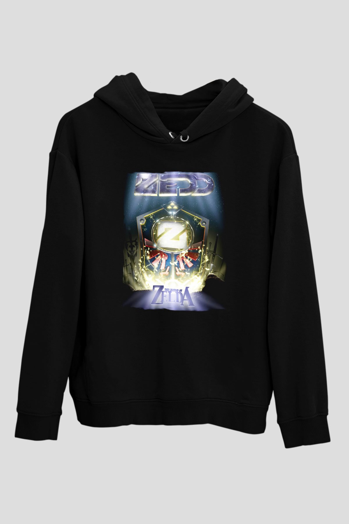 Zedd Siyah Unisex Kapüşonlu Sweatshirt