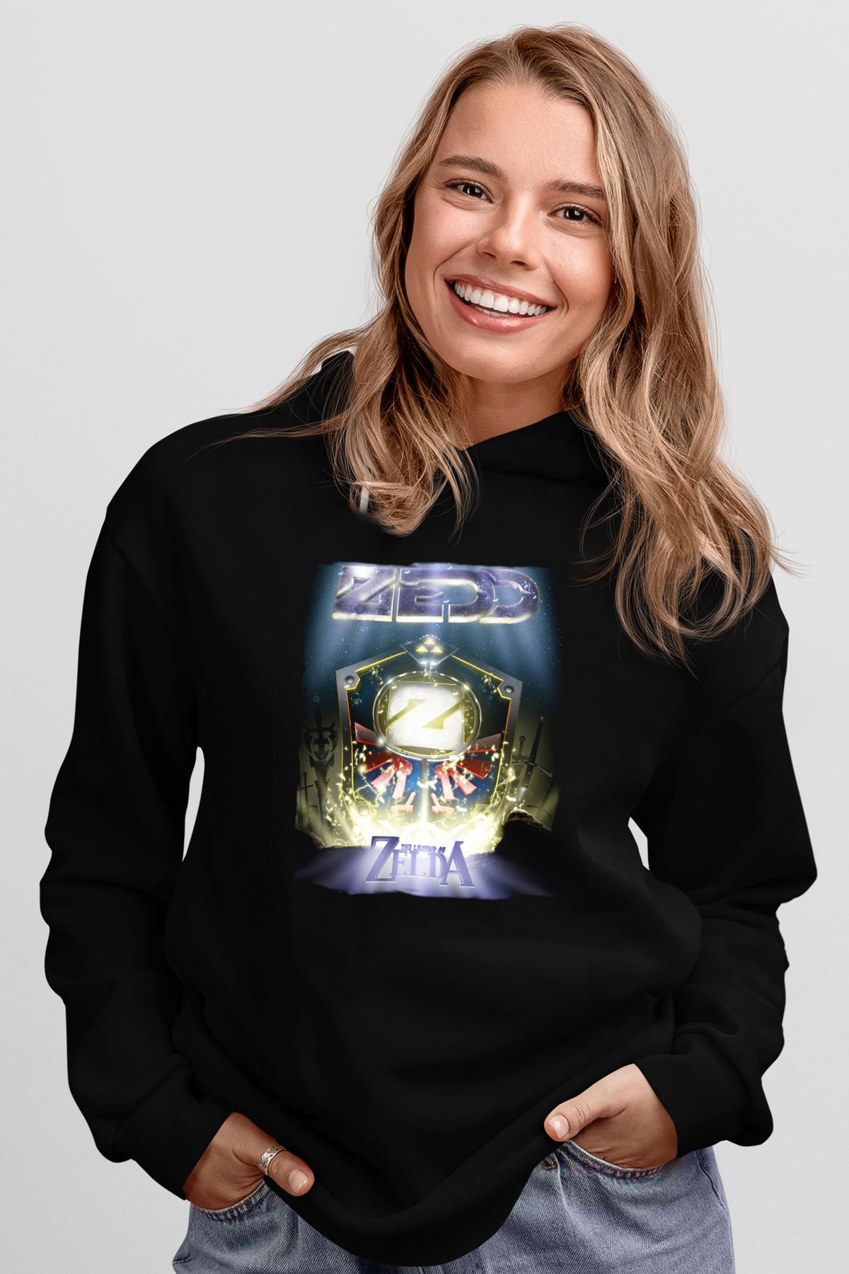 Zedd Siyah Unisex Kapüşonlu Sweatshirt