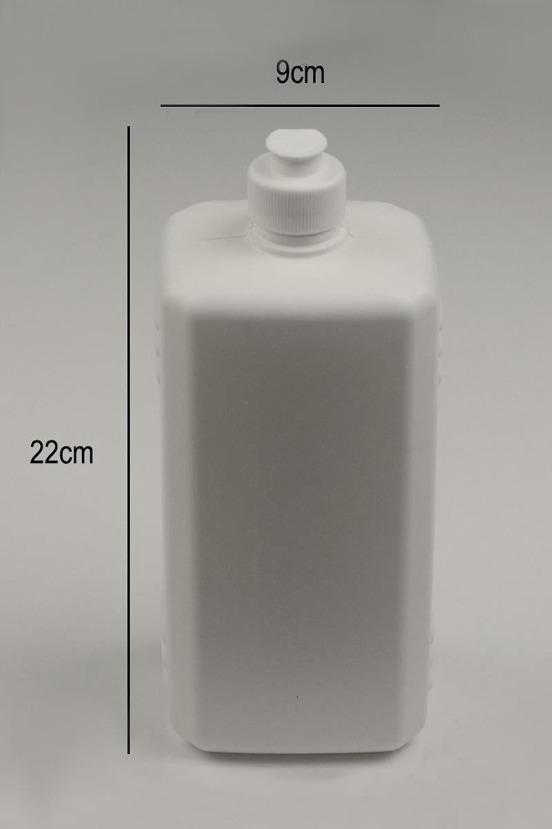  Köşeli Plastik Şişe Beyaz 1000 ml