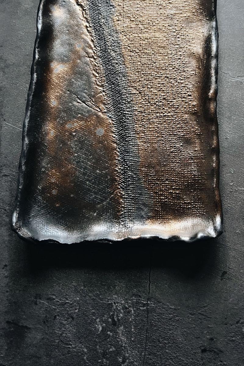 Bronzie Tabak El Yapımı Stoneware Seramik Sushi 2'Li Tabak Takımı