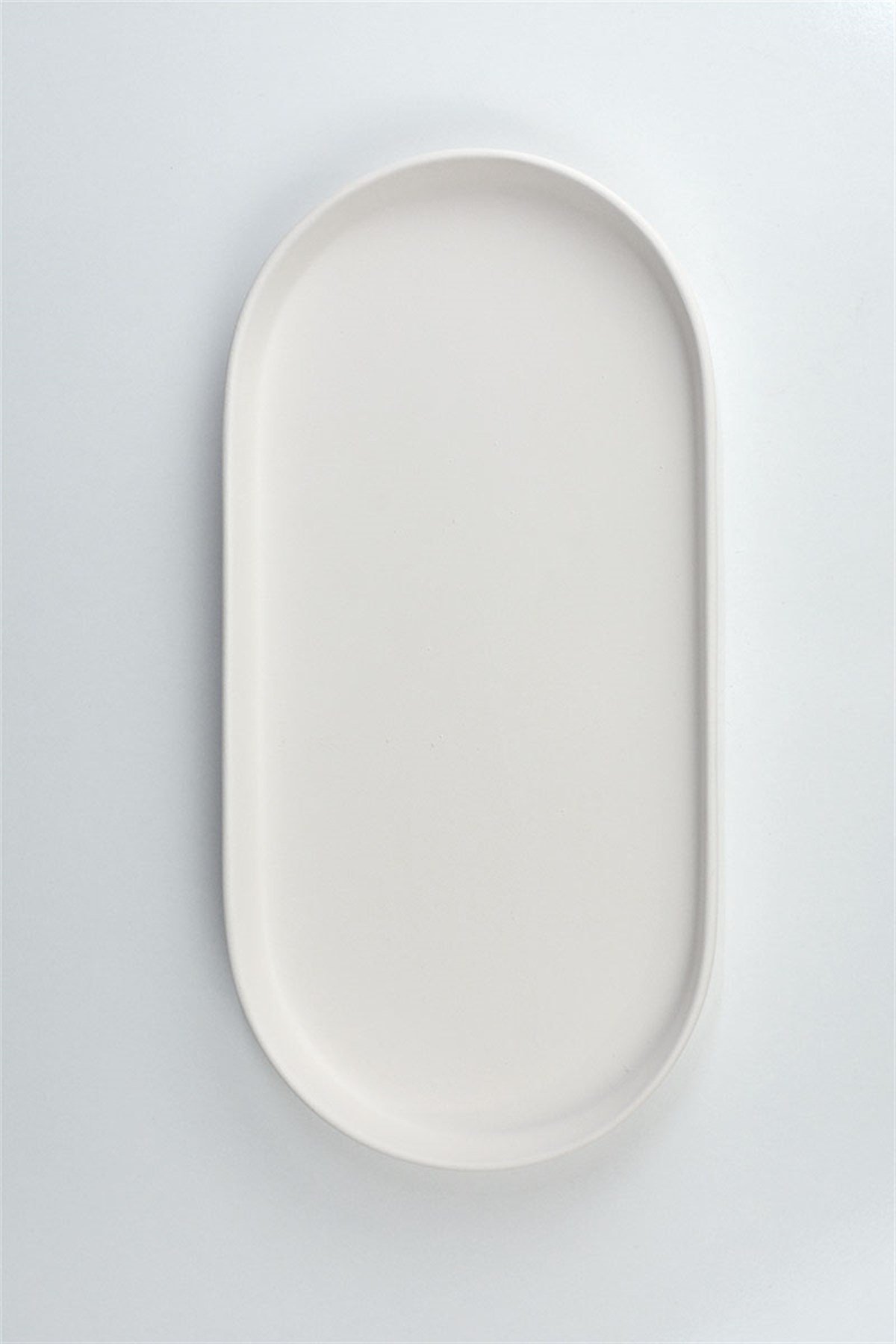 Dik Kenarlı Oval Tabak | Seramik Bisküvi