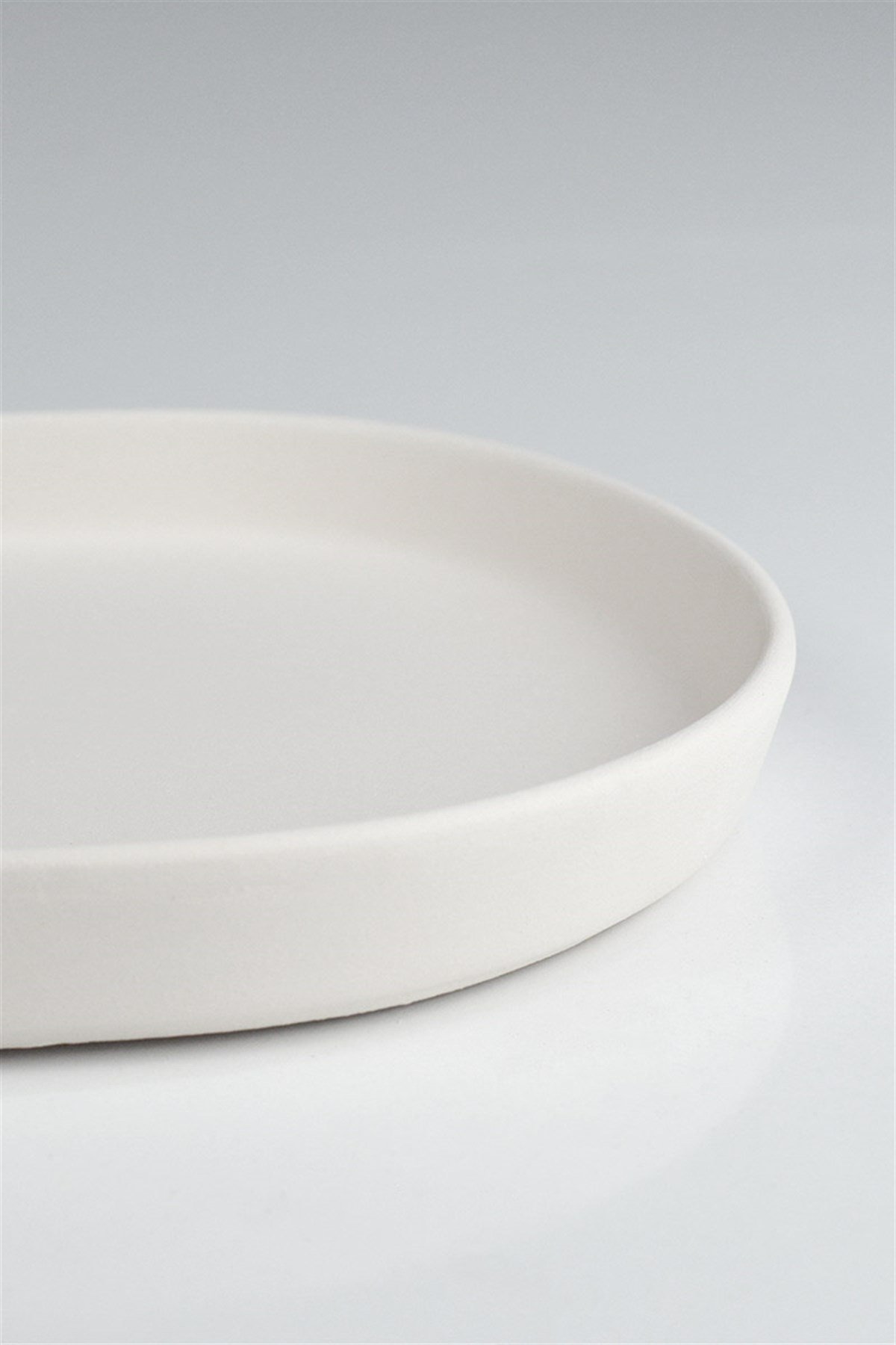 Dik Kenarlı Oval Tabak | Seramik Bisküvi