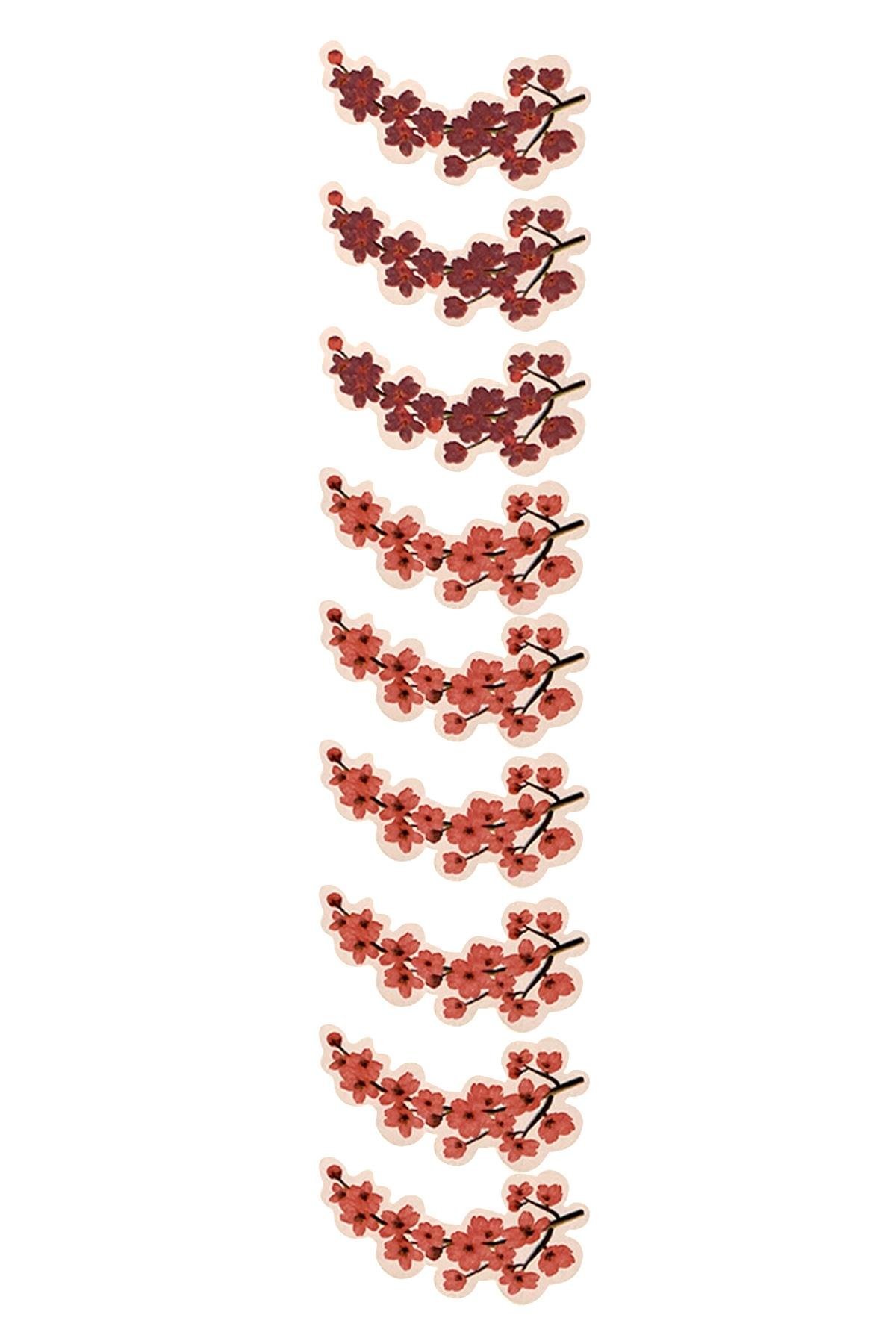 E261-6 Çiçek Desenli Sır Altı Dekal 7 cm