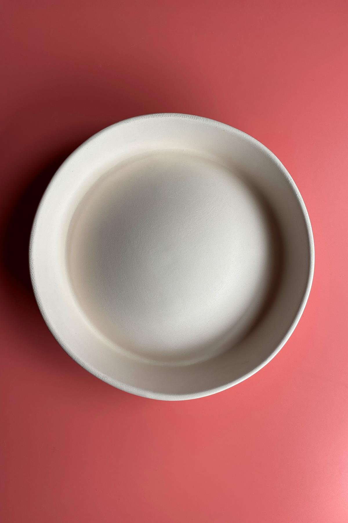 Cat And Dog Food Plate Ceramic Bisque