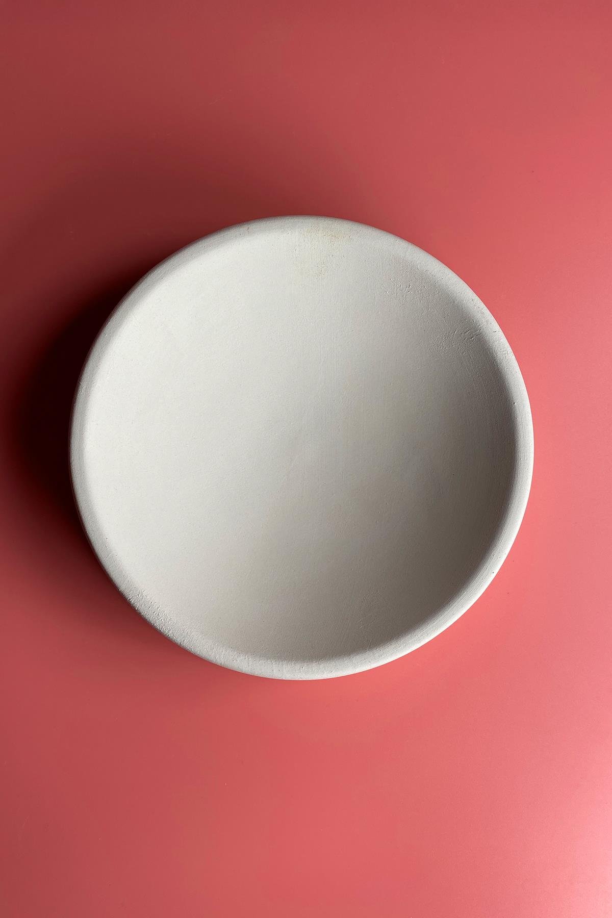 Cat And Dog Food Plate Ceramic Bisque