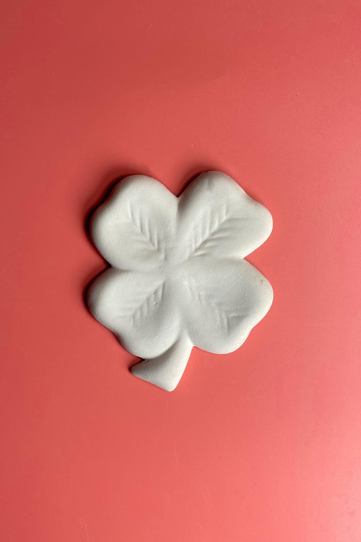 Shamrock Plaque Ceramic Bisque