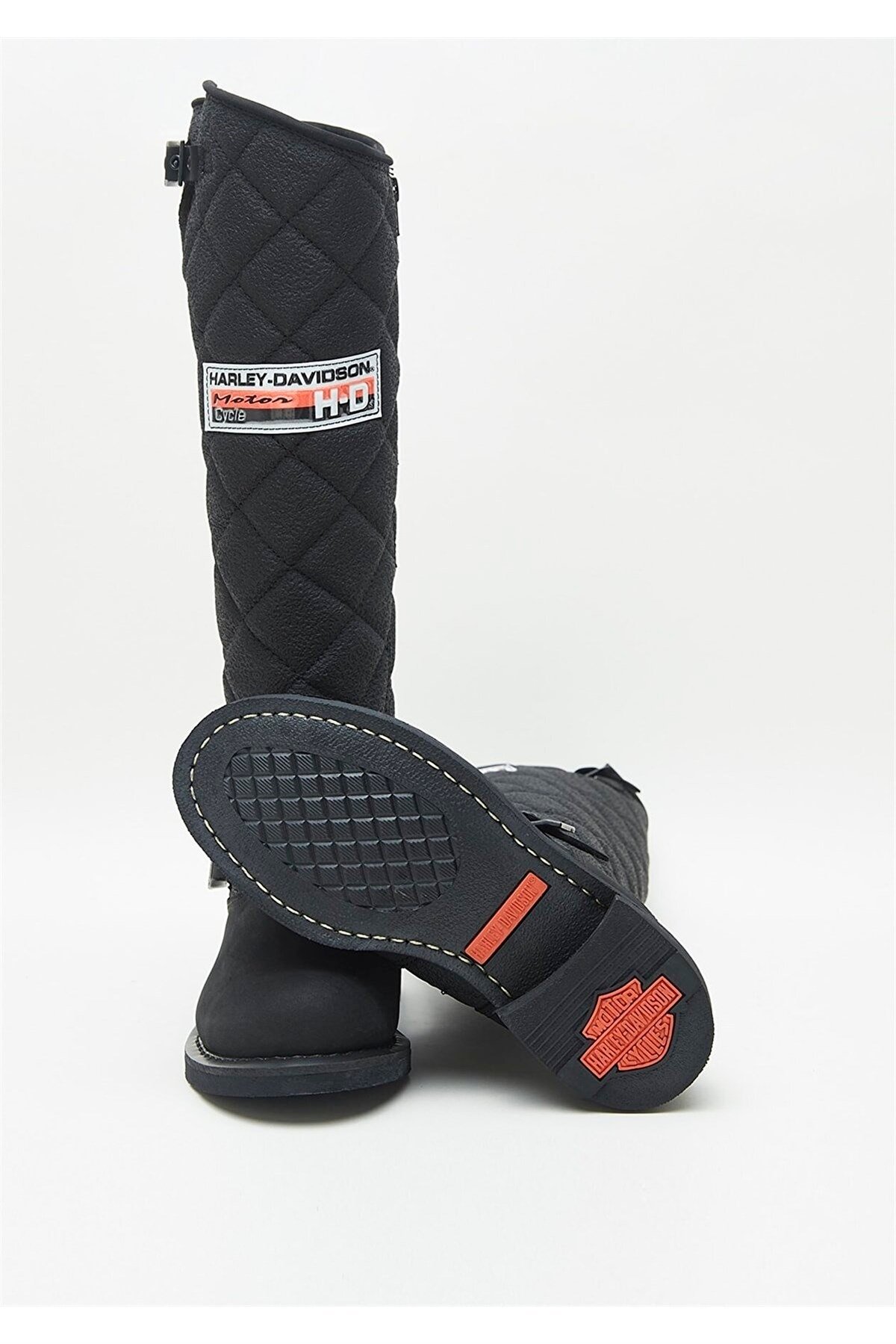 Harley Davidson Laconia Uzun Nubuk Deri Kadın Çizme 025G100074 Uzun Yağlı Deri