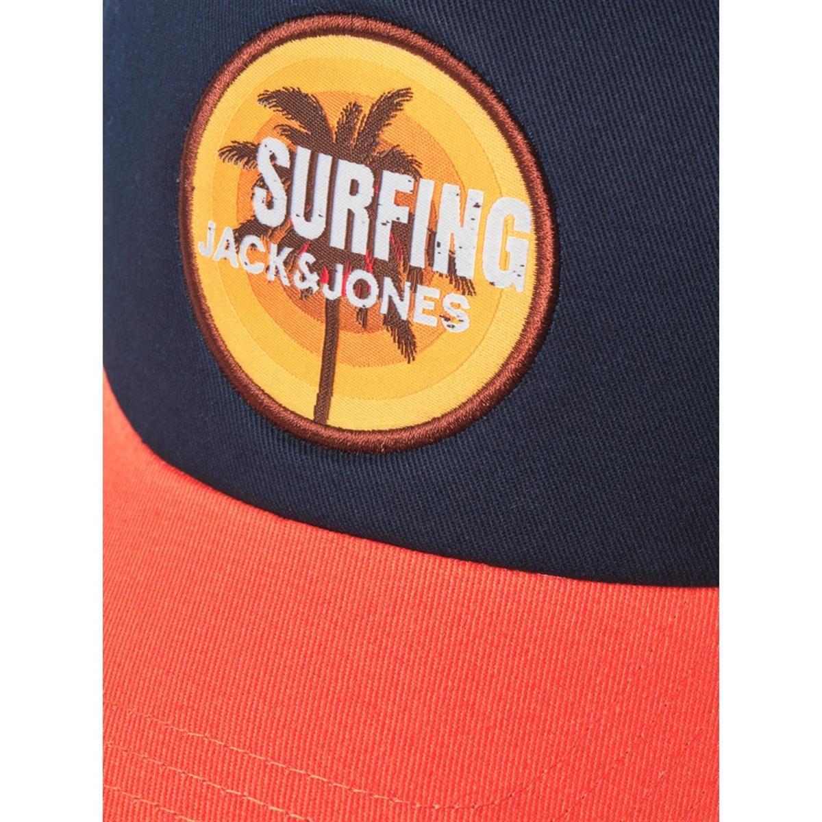 Jack & Jones Byron Surf Trucker Cap Erkek Şapka Lacivert Kırmızı 12235034V1