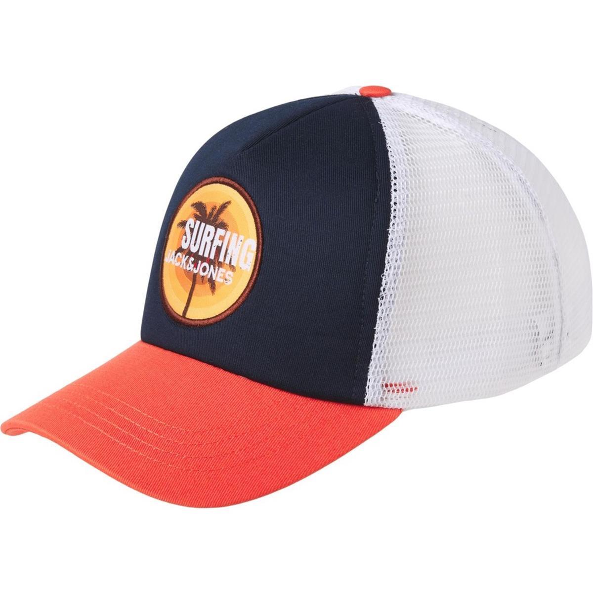 Jack & Jones Byron Surf Trucker Cap Erkek Şapka Lacivert Kırmızı 12235034V1