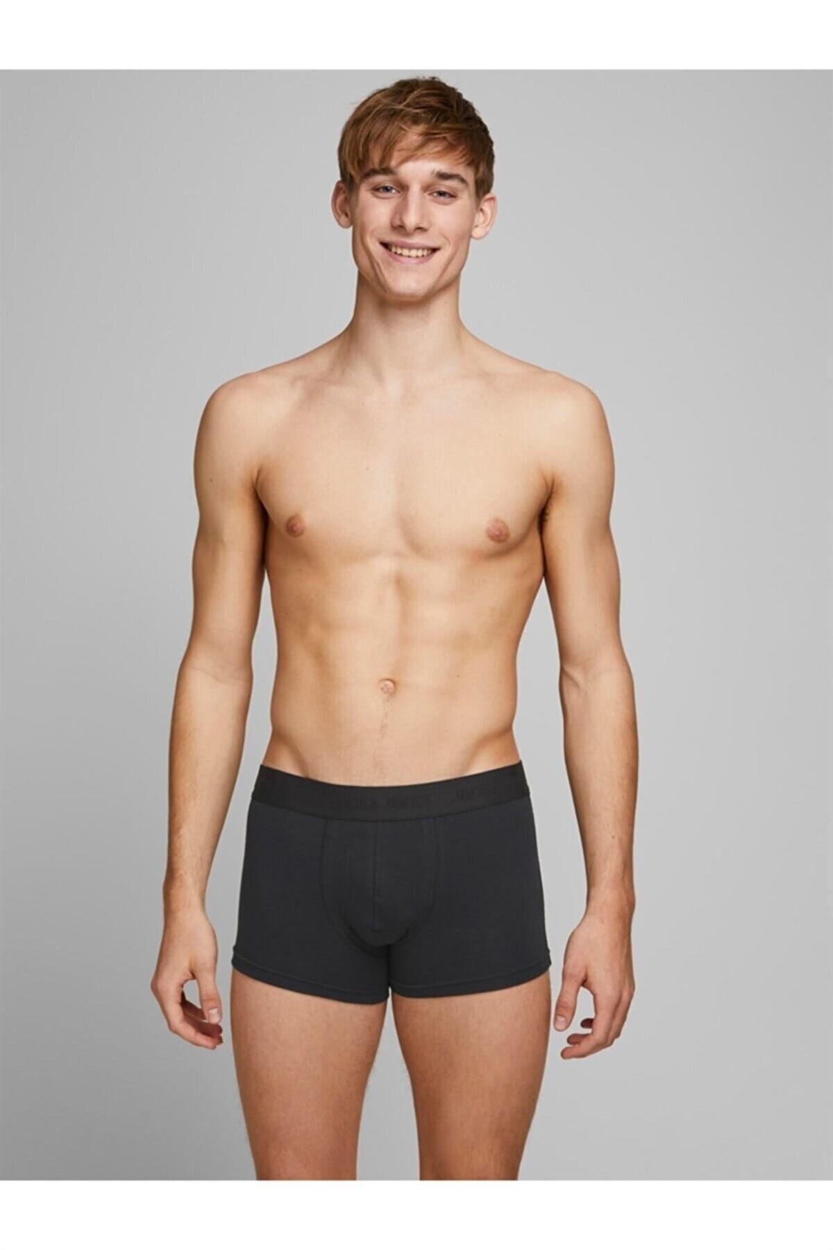 Jack & Jones Erkek 5 Li Siyah Boxer Seti 12176266