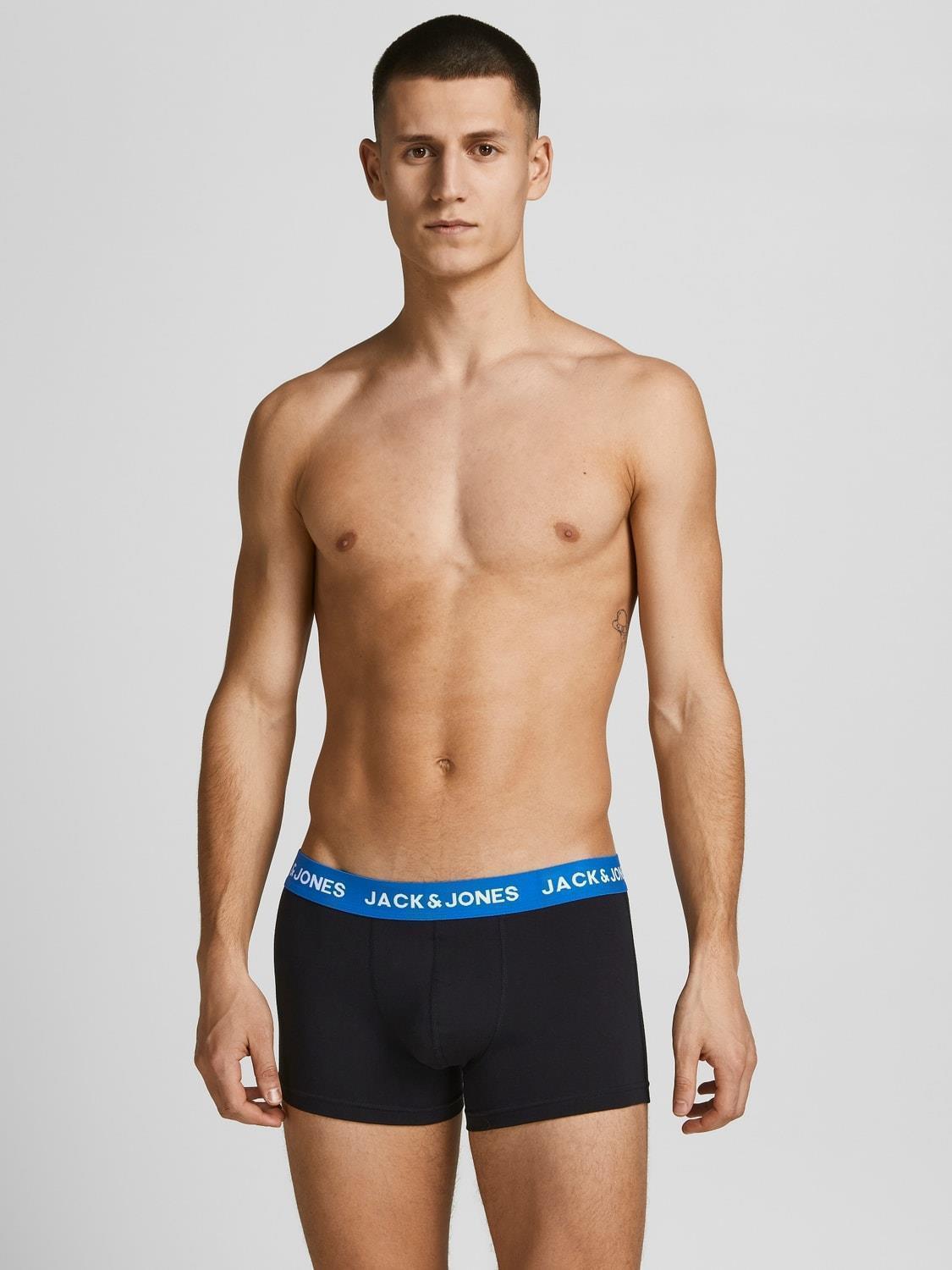 Jack & Jones Erkek 5 Li Siyah Boxer Seti JACHUEY JACHUEY 12142342-Mavi