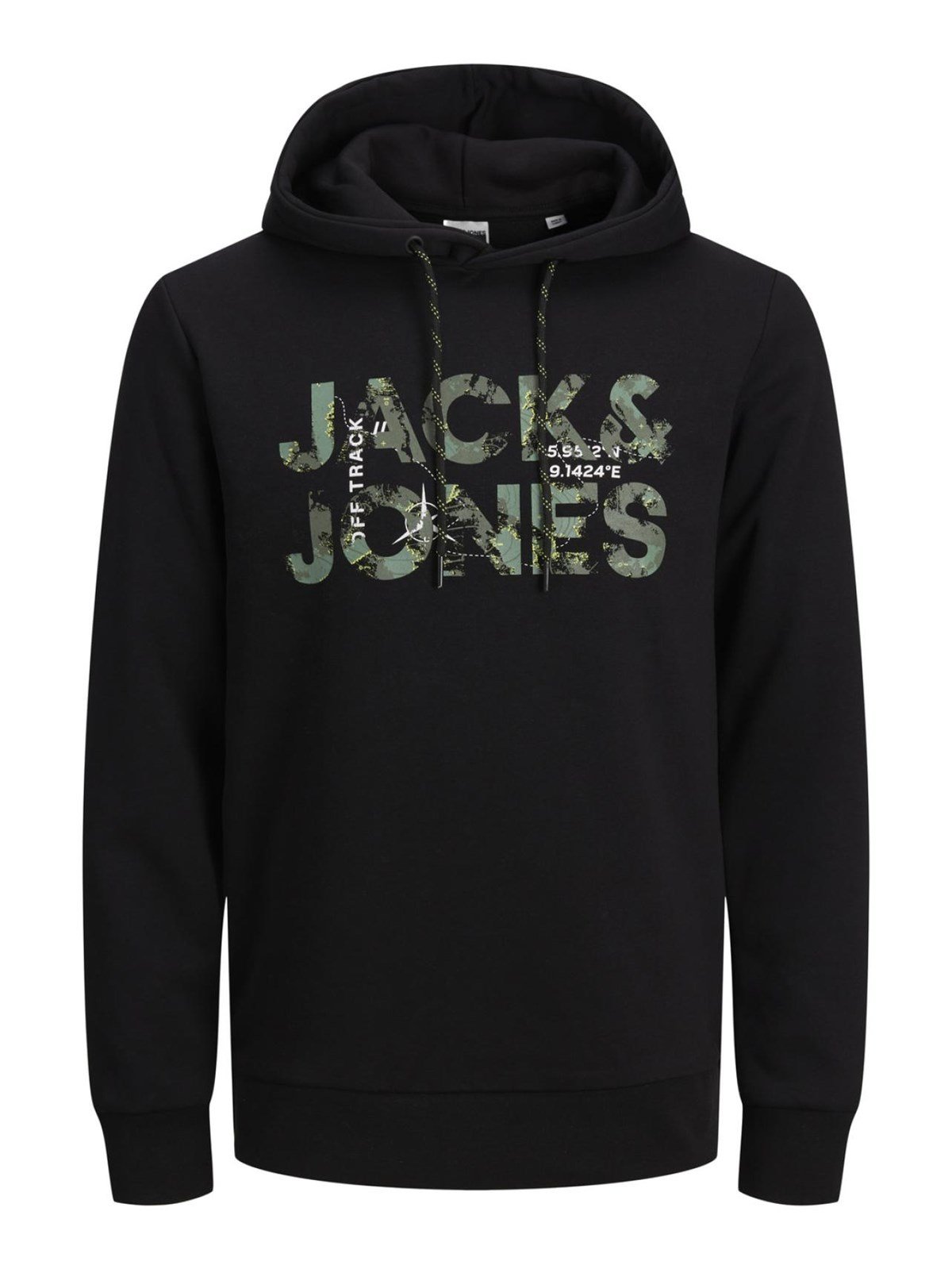 Jack & Jones Erkek Kapşonlu Sweatshirt 12216242 Siyah