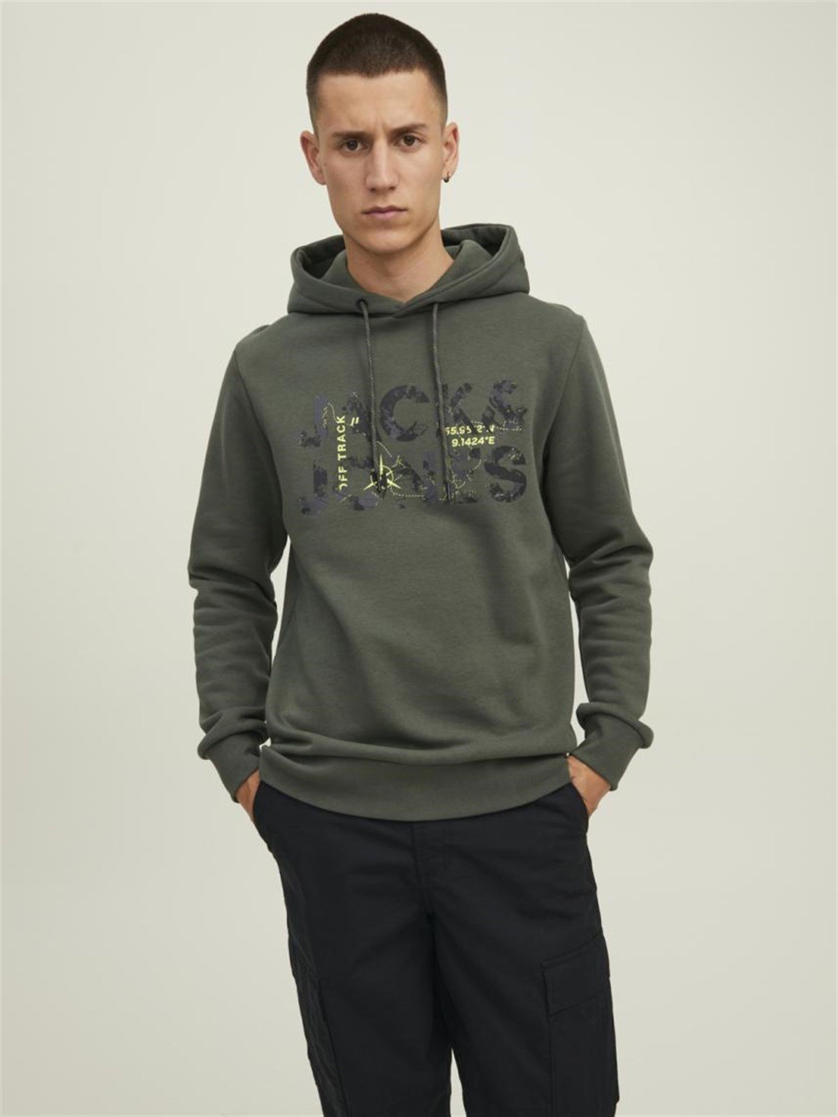 Jack & Jones Erkek Kapşonlu Sweatshirt 12216242 HakV2