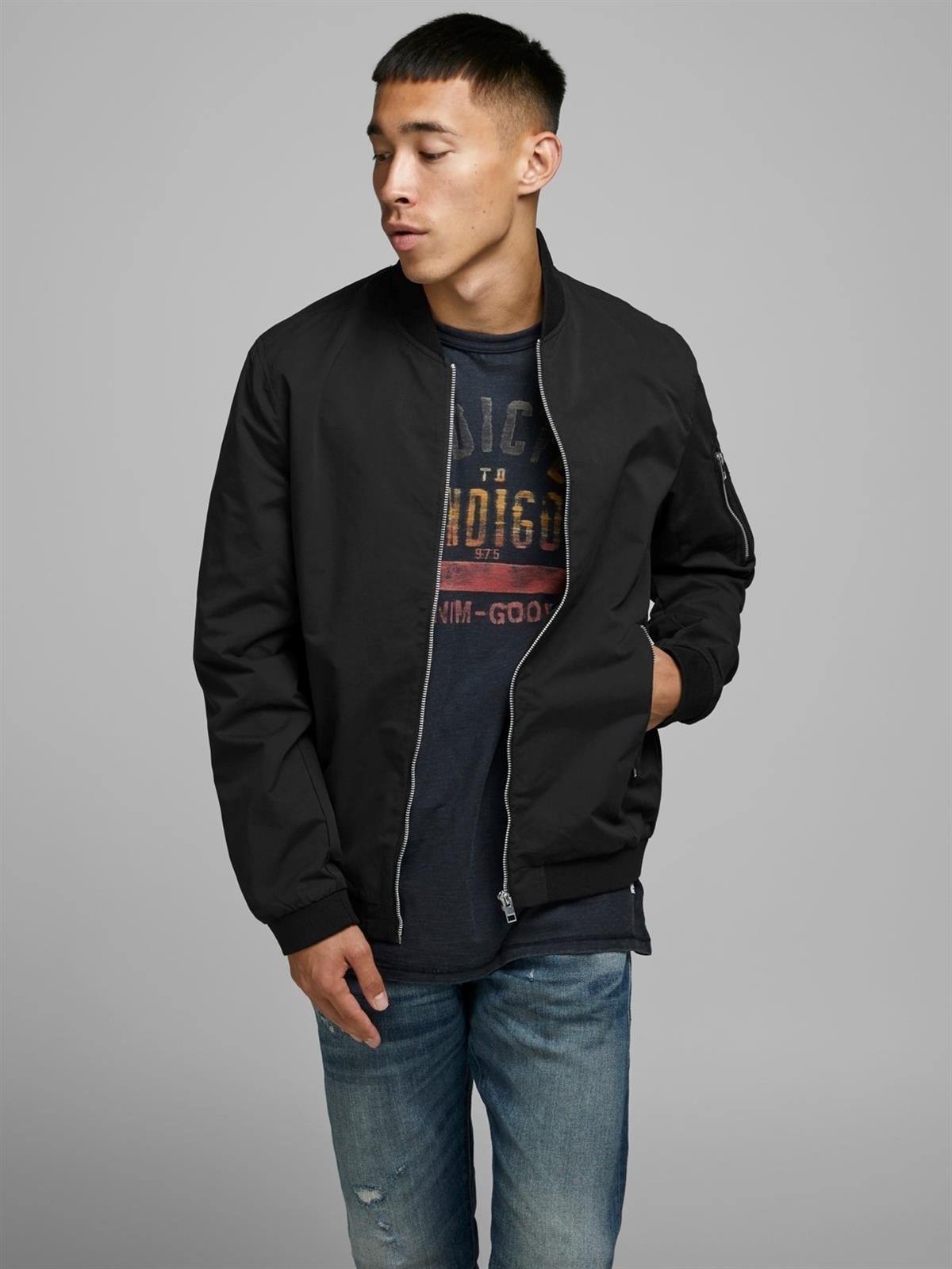 Jack & Jones jerush Bomber Noos Yaka Uzun Kollu Normal Kalıp Erkek Mont 12165203