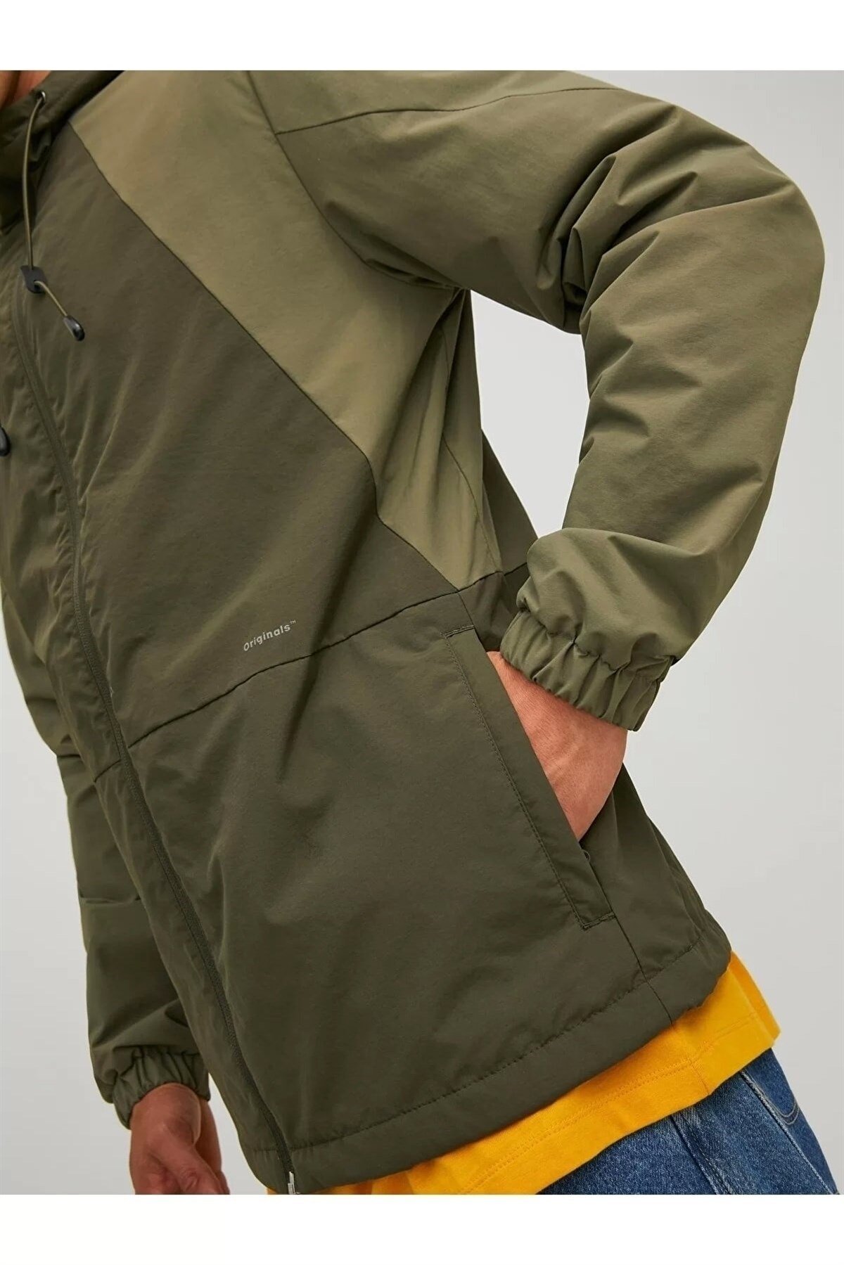 Jack & Jones Jortamper Erkek Kapüşonlu Mevsimlik Mont 12215377 Haki