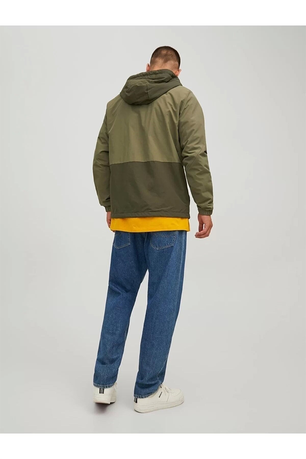 Jack & Jones Jortamper Erkek Kapüşonlu Mevsimlik Mont 12215377 Haki