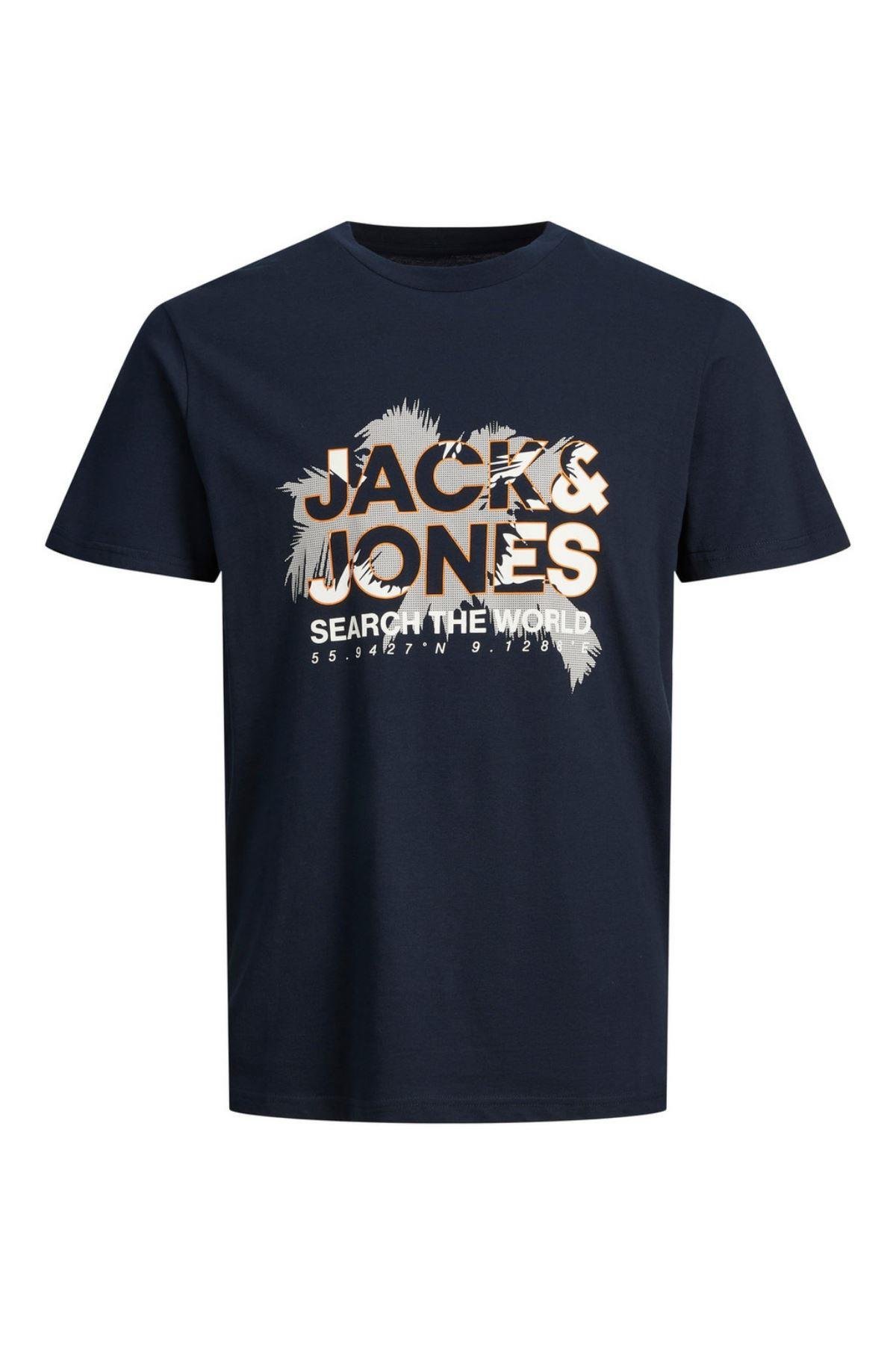Jack & Jones Marına Tee Erkek T SHİRT 12233600 Lacivert