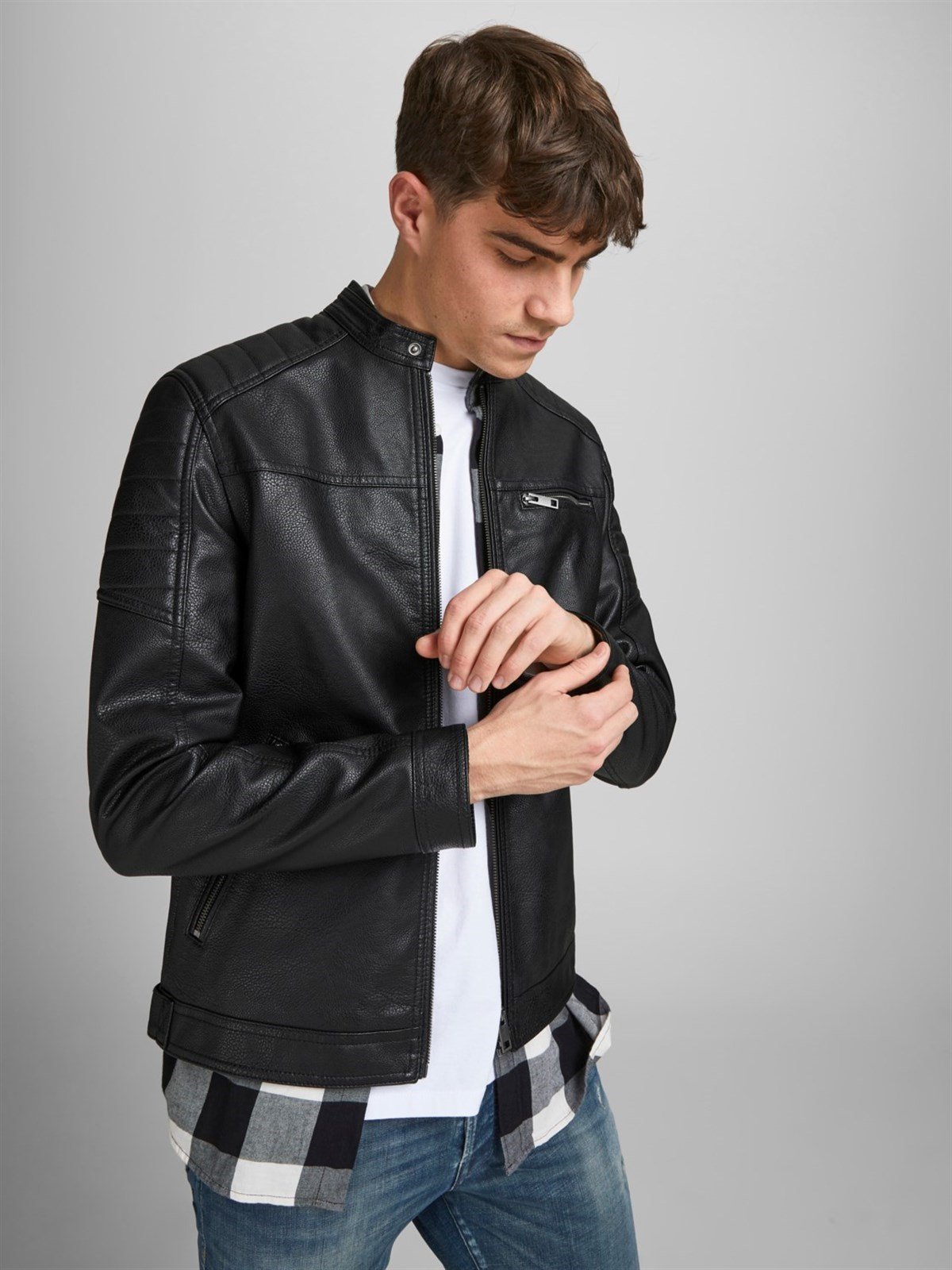 Jack Jones Rocky Erkek Deri Mont 12147218