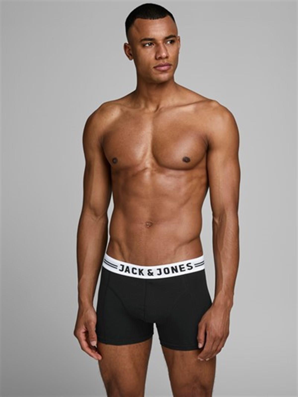 Jack & Jones Sense 3 Lü Paket Erkek Boxer 12081832 Sİyah