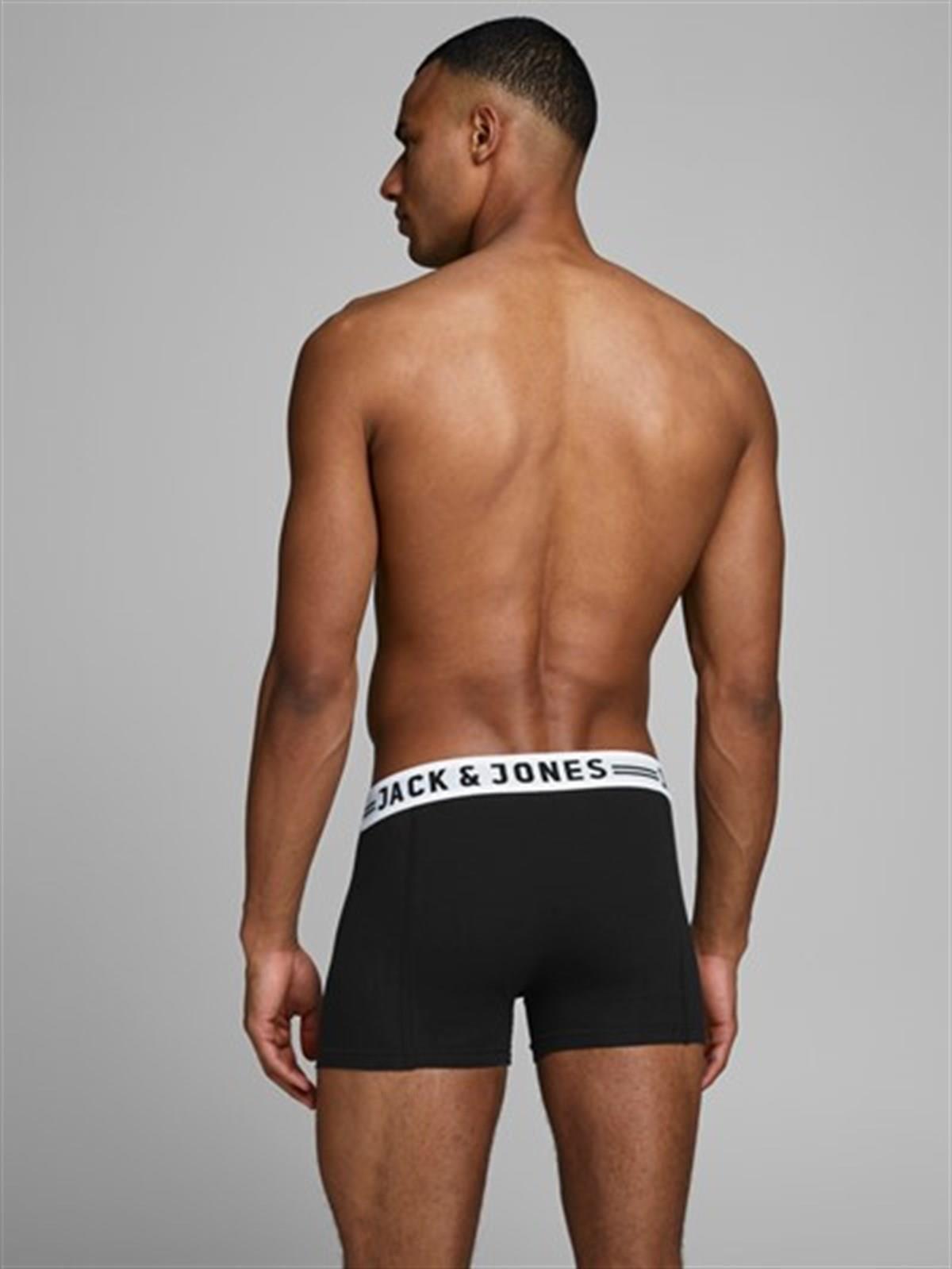 Jack & Jones Sense 3 Lü Paket Erkek Boxer 12081832 Sİyah