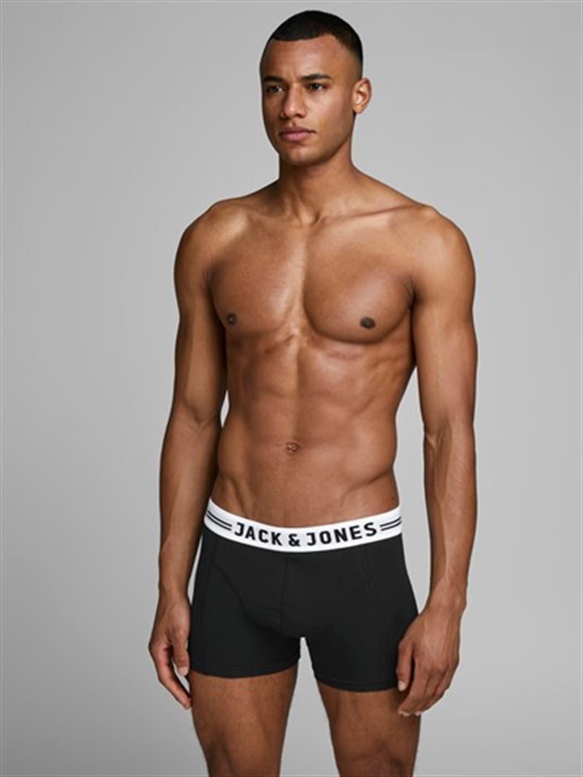 Jack & Jones Sense 3 Lü Paket Erkek Boxer 12081832 Sİyah