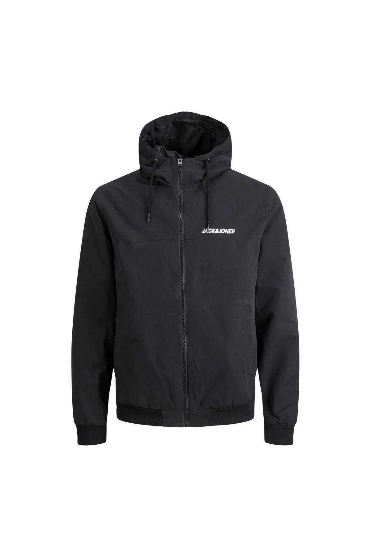 Jack&Jones Kapüşonlu Siyah Erkek Ceket JJERUSH 12200208 Siyah