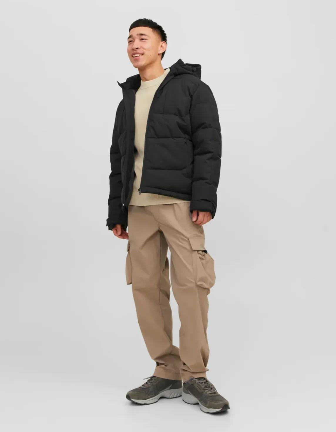 Jack&Jones Kapüşonlu Siyah Erkek Mont 12239001Sİyah