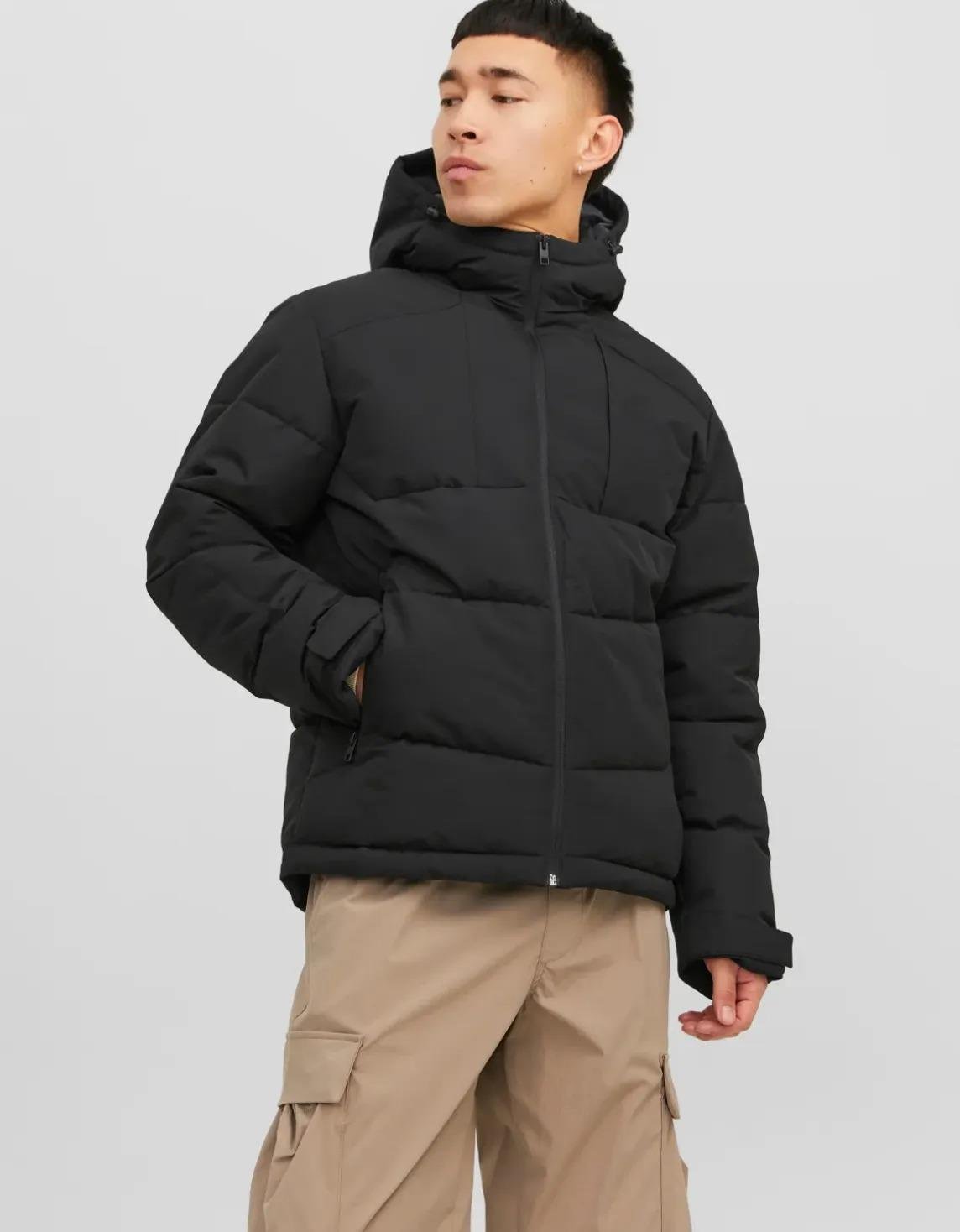 Jack&Jones Kapüşonlu Siyah Erkek Mont 12239001Sİyah