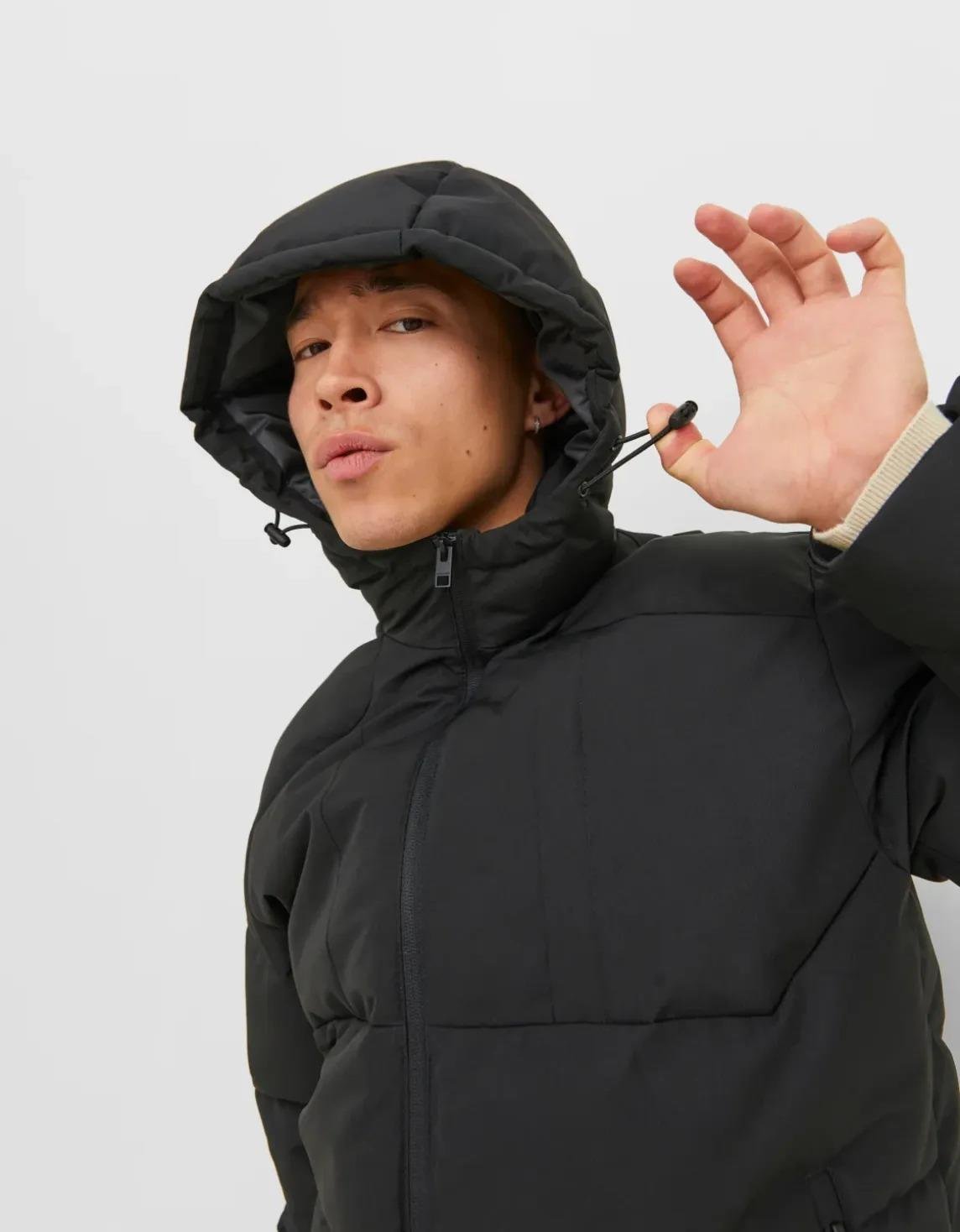Jack&Jones Kapüşonlu Siyah Erkek Mont 12239001Sİyah