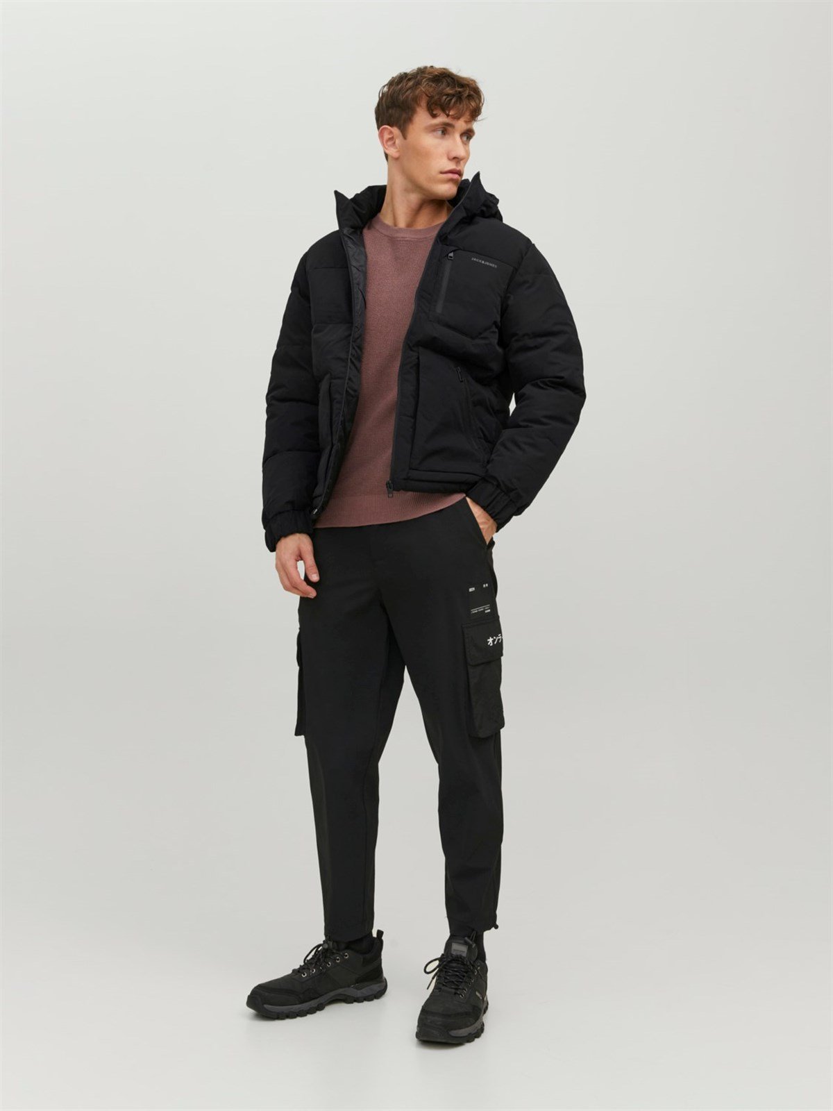 Jack&Jones Kapüşonlu Siyah Erkek Mont 12214648 Sİyah