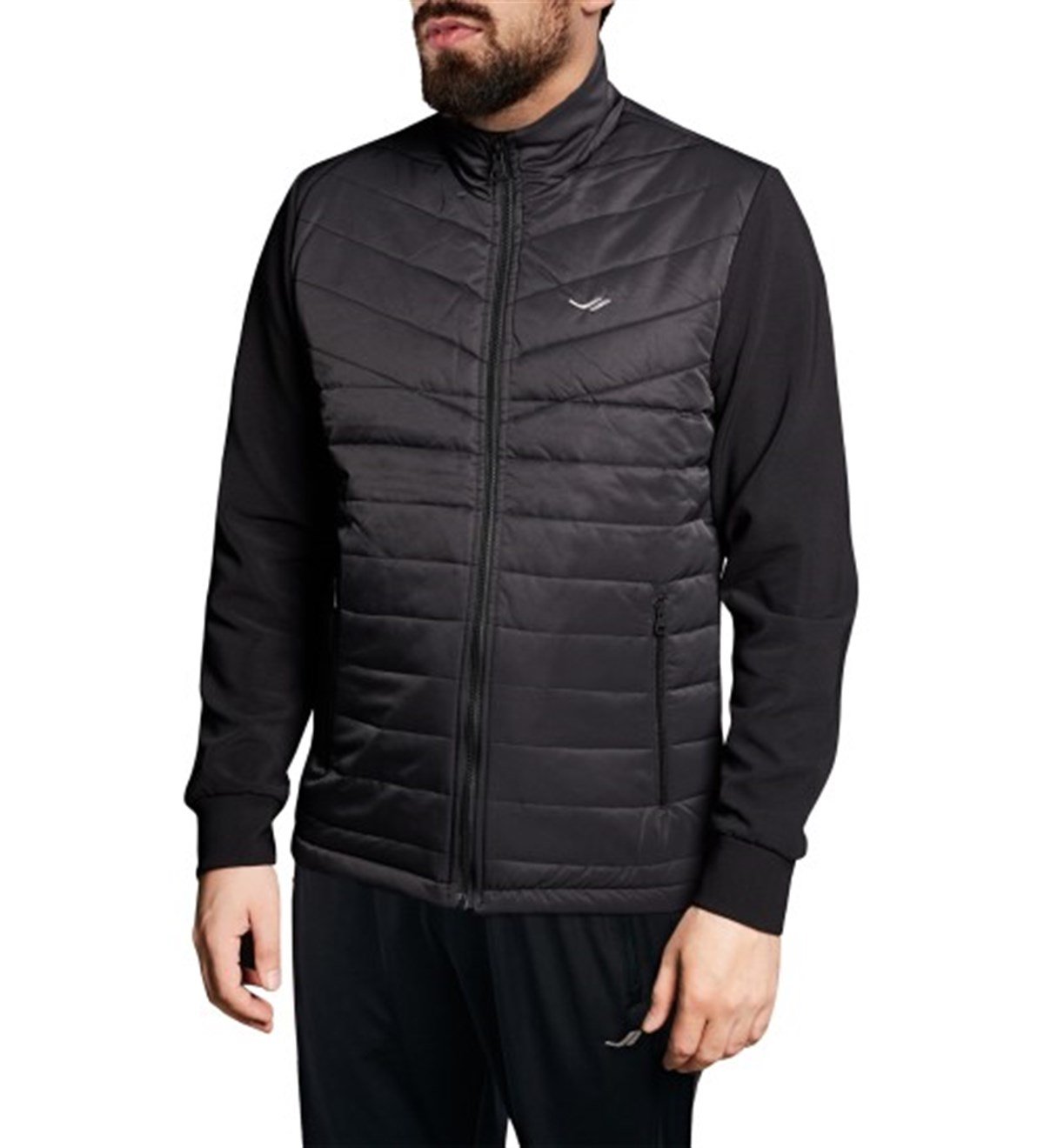 Lescon Erkek Fermuarlı Kapüşonlu Sweatshirt 18K-1076 Siyah